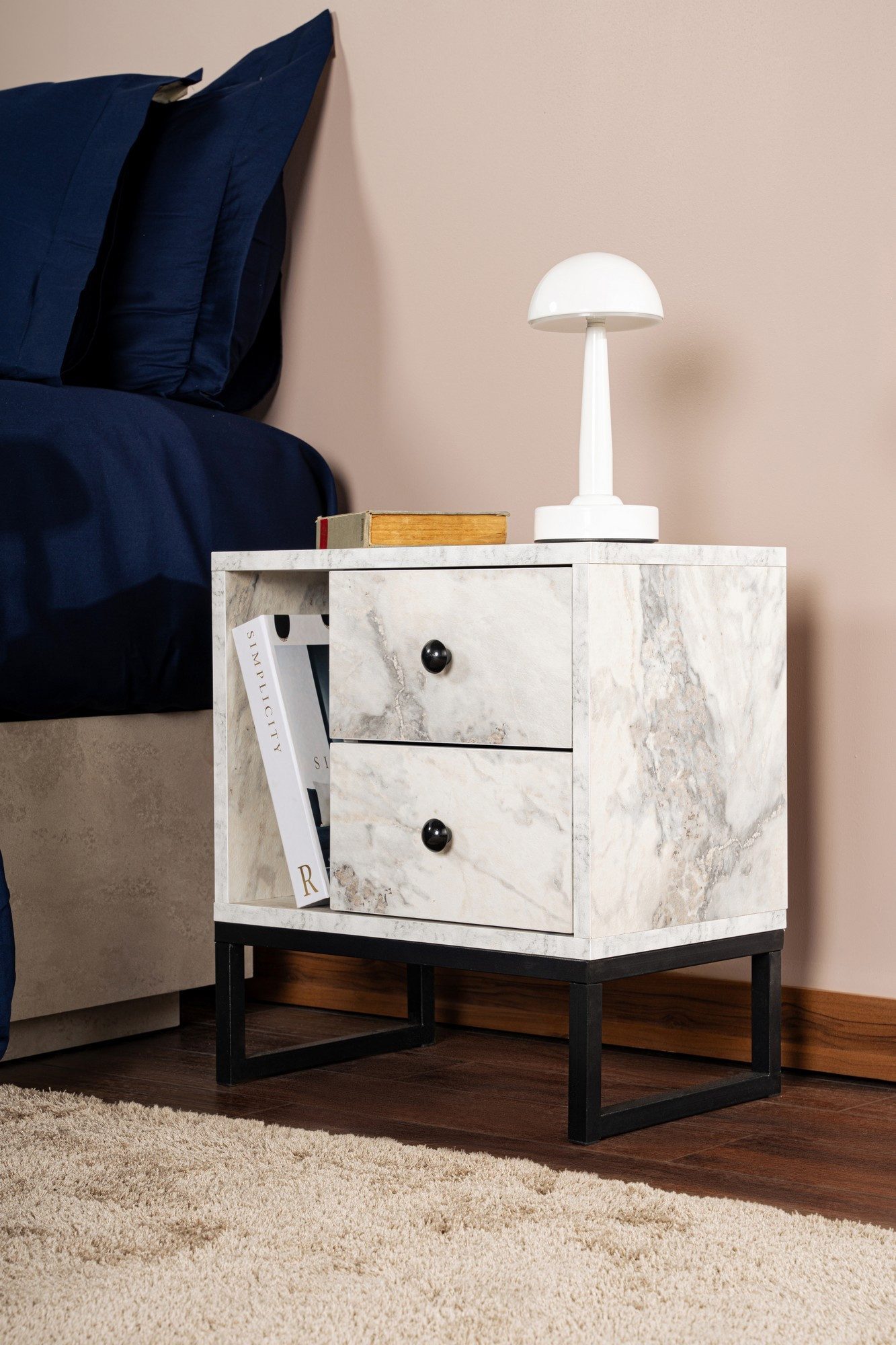 Skye Decor Nachtkonsole 100% MELAMINE COATED PARTICLE BOARD, 50 cm x 29,5 cm x 45,2 cm D1408