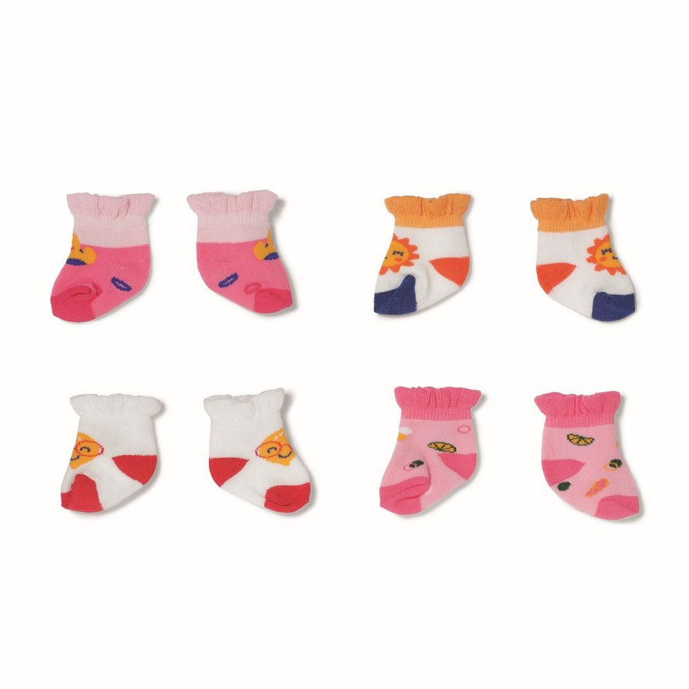 Zapf Creation® Babypuppe BABY born - 2 Paar Socken - bunt - 43 cm - 1 Set (4-tlg)
