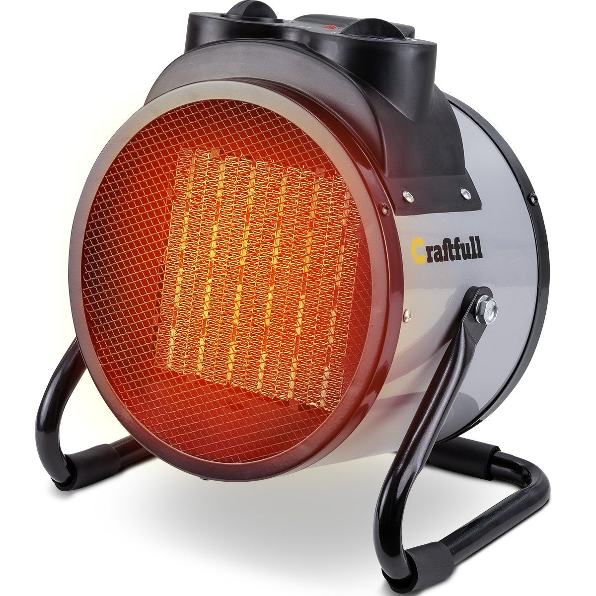 Craftfull Keramikheizlüfter Elektro Heizlüfter HL1000 inkl. 3 Jahre Garantie - Überhitzungsschutz, 3000 W, Elektroheizung Heizstrahler Heizgebläse Heizung - 3 Heizstufen