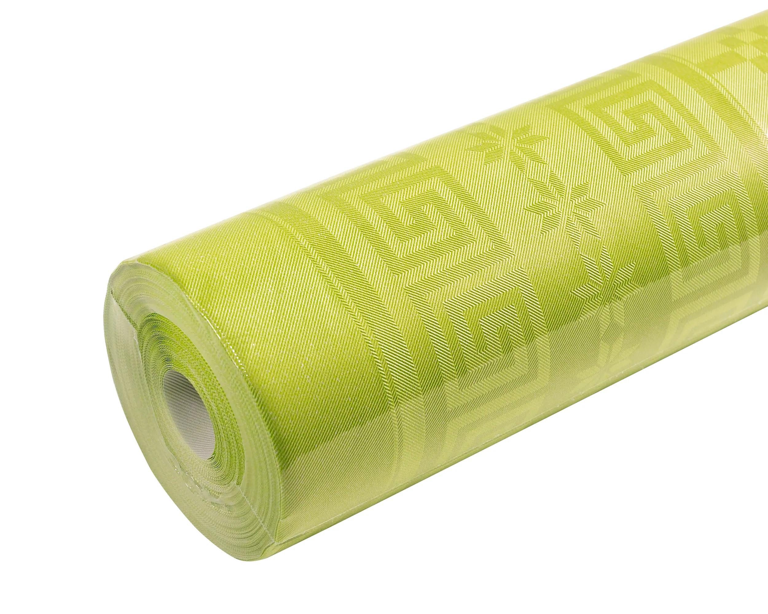 PROnappe Tischband 12x Papiertischdecke Rolle Damastprägung 6x1,18m Kiwigrün RD260635I