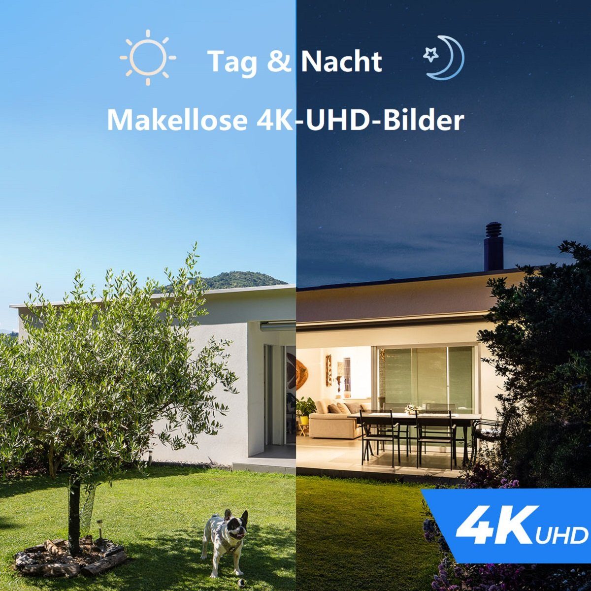 Reolink Überwachungskamera 811A 8MP PoE (Außenbereich, Human-/Autoerkennung, Farbige Nachtsicht, 4K, 2-Wege-Audio, 5X Zoom)