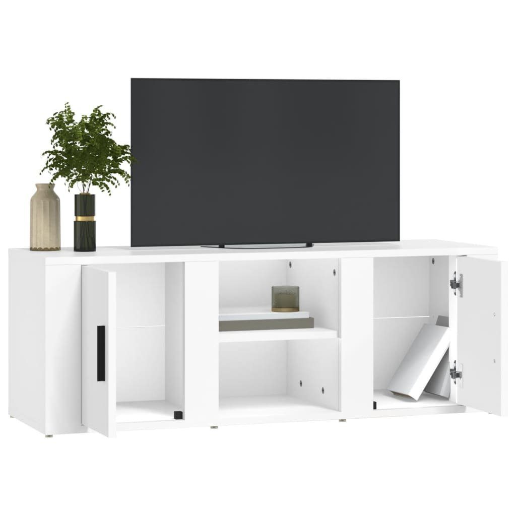 furnicato TV-Schrank Weiß 100x31,5x35 cm Holzwerkstoff