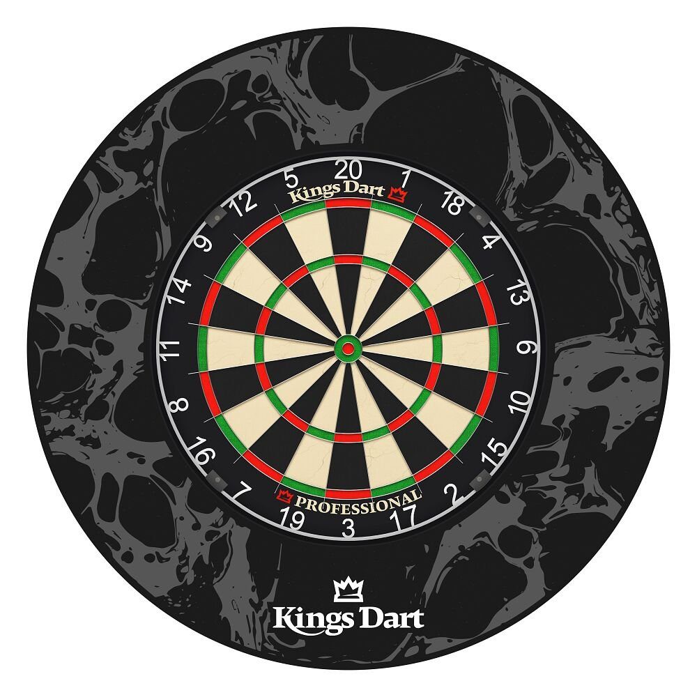Kings Dart Dart-Wandschutz PU-Surround, einteilig, Surround Einteiliges Schwarz-Grau
