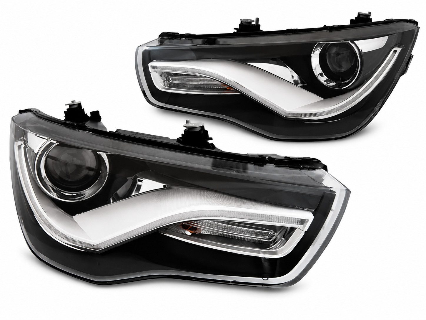 LLCTOOLS KFZ-Ersatzleuchte True DRL Scheinwerfer Passend für Audi A1 8X 10–14 Schwarz LED