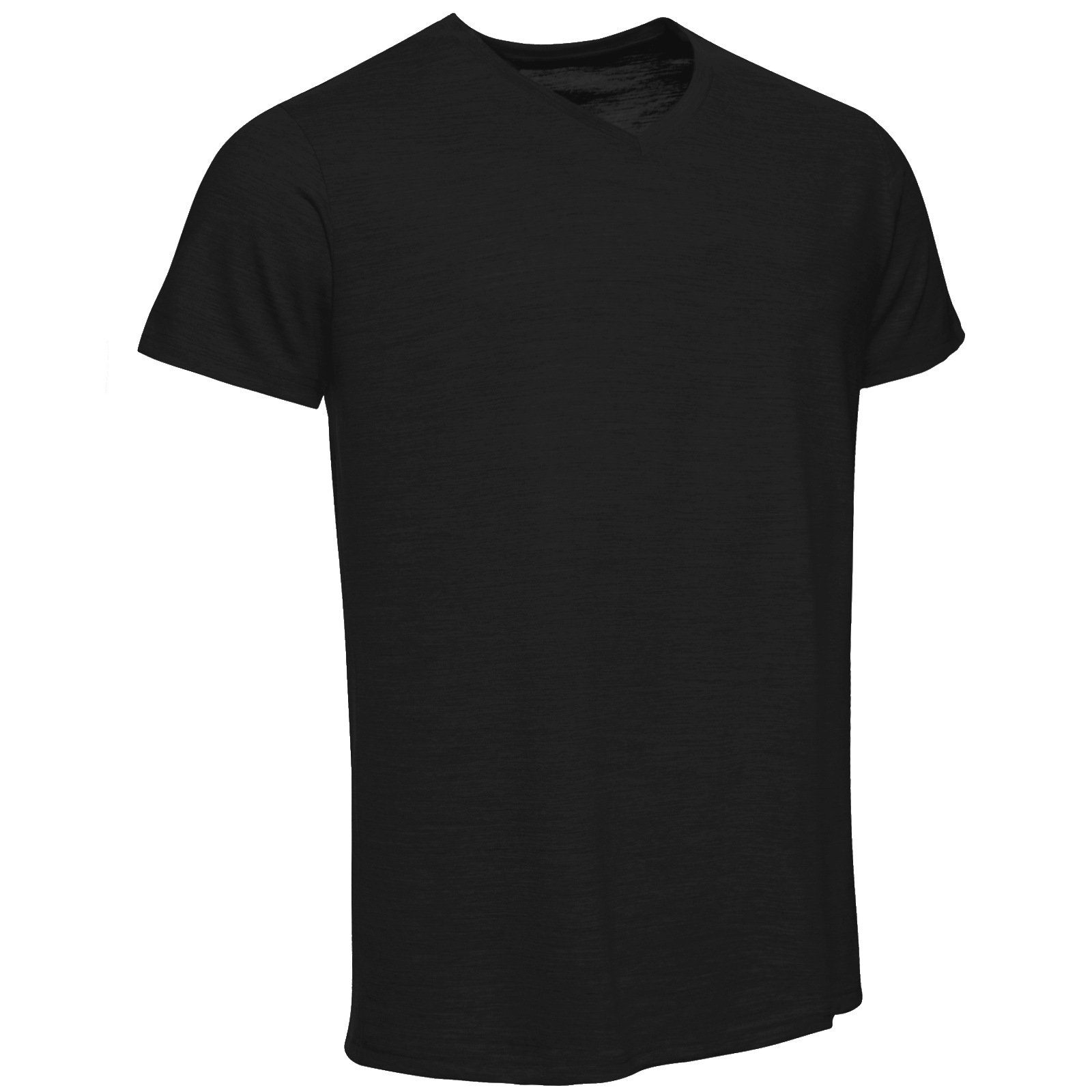 in - Shirt reiner V-Neck Herren Merino Germany Merinowolle Funktionsshirt (1-tlg) URBAN Black LIMITED aus 200 Made Kaipara Sportswear Regular Merino