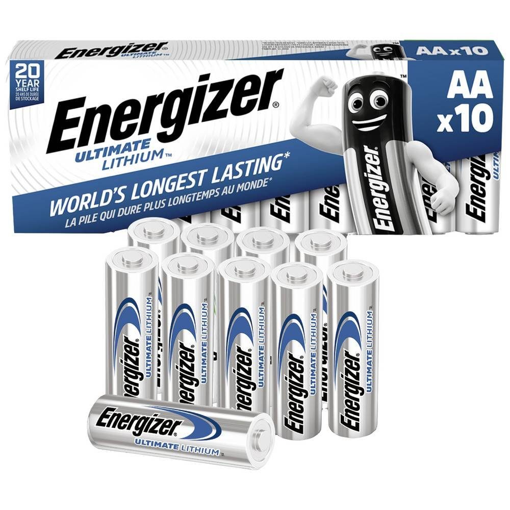 Energizer Ultimate Lithium Mignon-Batterien, 10er-Set Akku