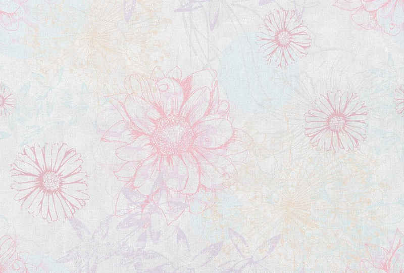 Architects Paper Fototapete Atelier 47 Flower Artwork 2, glatt, floral, (4 St), Vlies, Wand, Schräge, Decke
