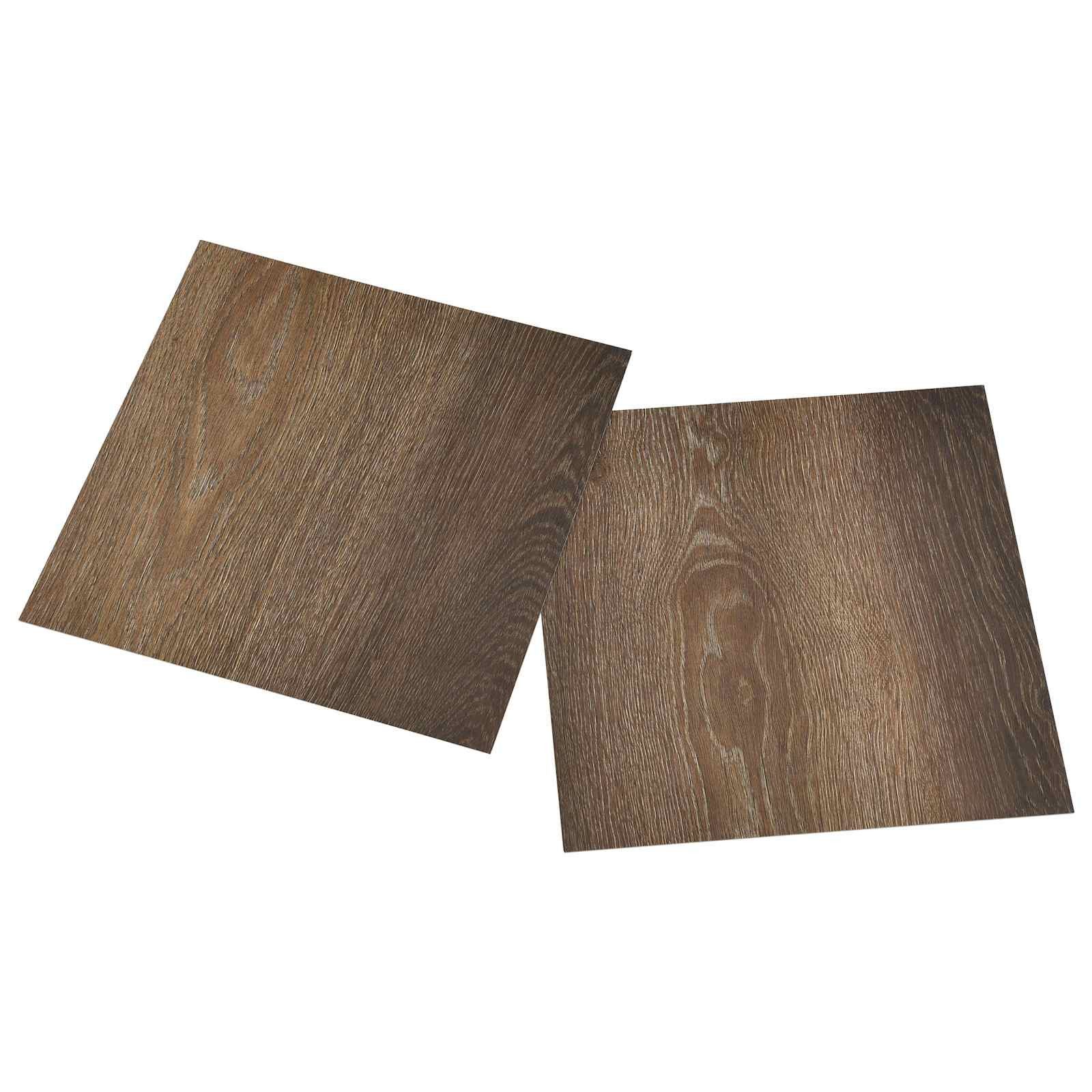 vidaXL Teppichboden Selbstklebende Bodenplanken Braun und Schwarz 30,5 x 30,5 cm, Quadratisch