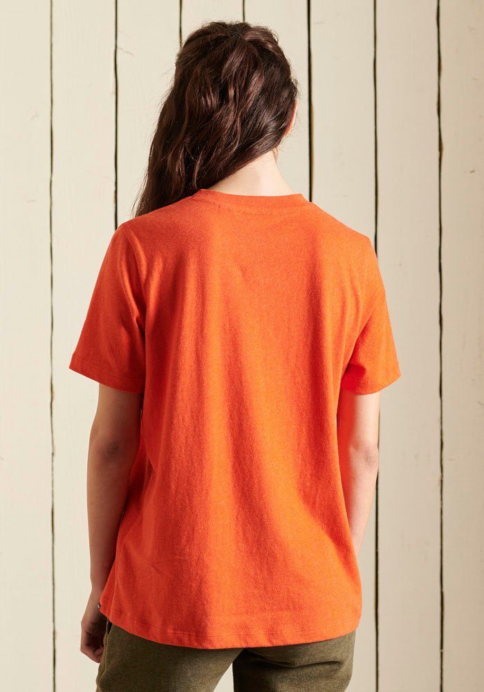 orange T-Shirt Bio-Baumwolle T-Shirt bright Superdry aus Logo Vintage