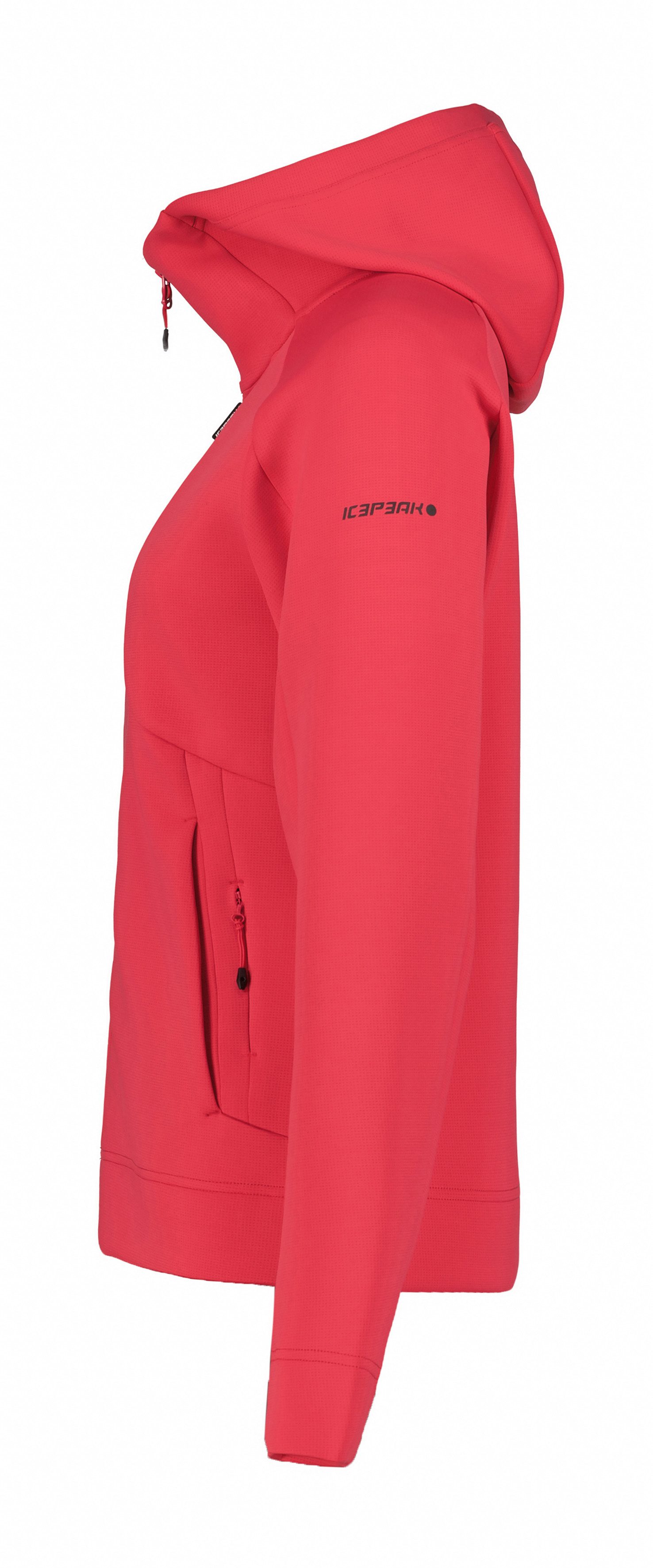 Icepeak Strickfleecejacke D STRICKFLEECEJACKE BUNNELL mit Kapuze, schnell trocknendes Material, 4-Wege-Stretchmaterial