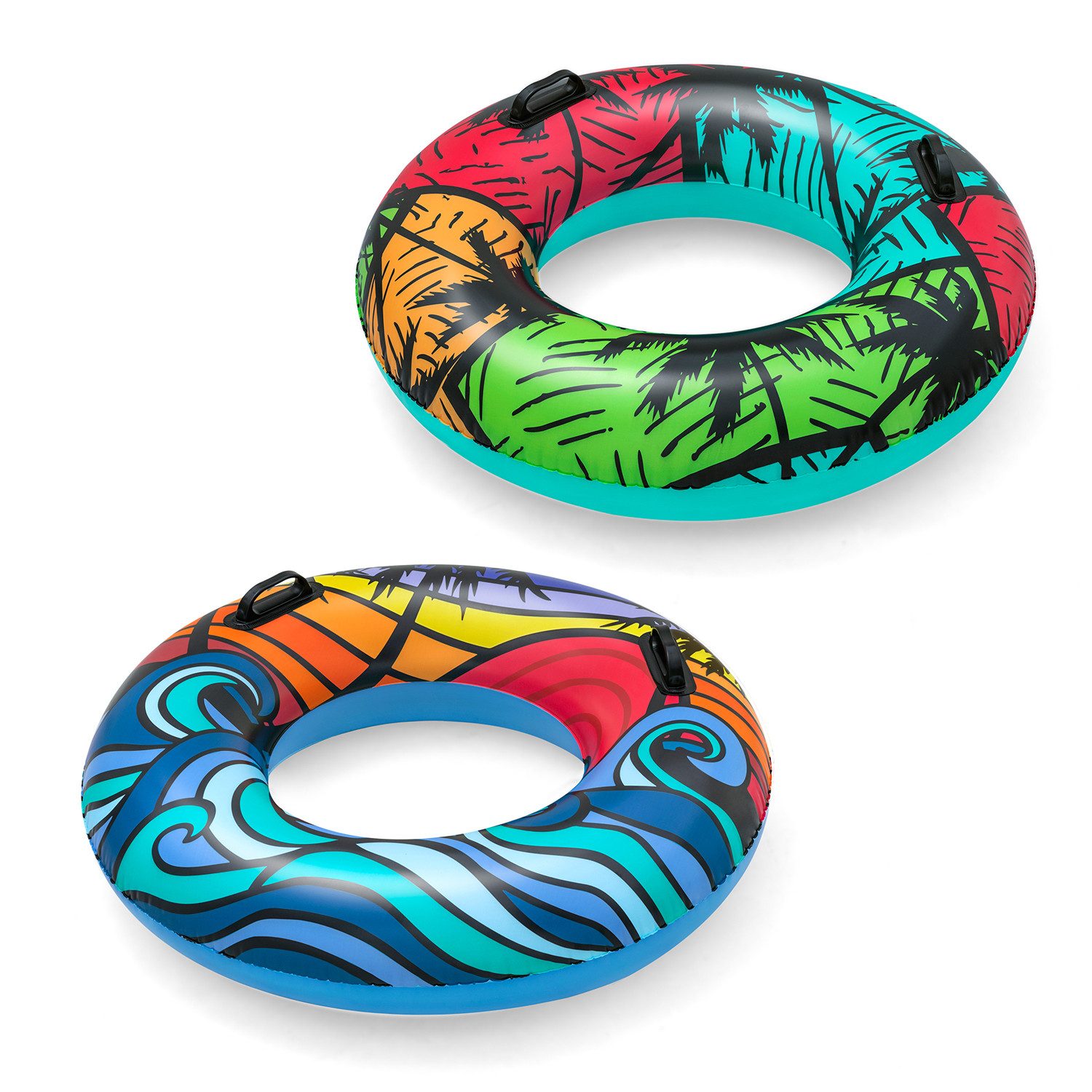 Bestway Schwimmring CoastalCastaway (Packung, 1-tlg., Ø 80 x 24 cm), Max. Belastbarkeit: 80 kg