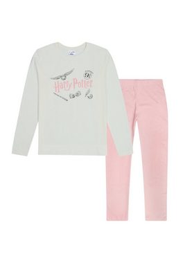 ONOMATO! Schlafanzug Harry Potter Mädchen Schlafanzug Pyjama-Set langarm Shirt + Hose (2 tlg)