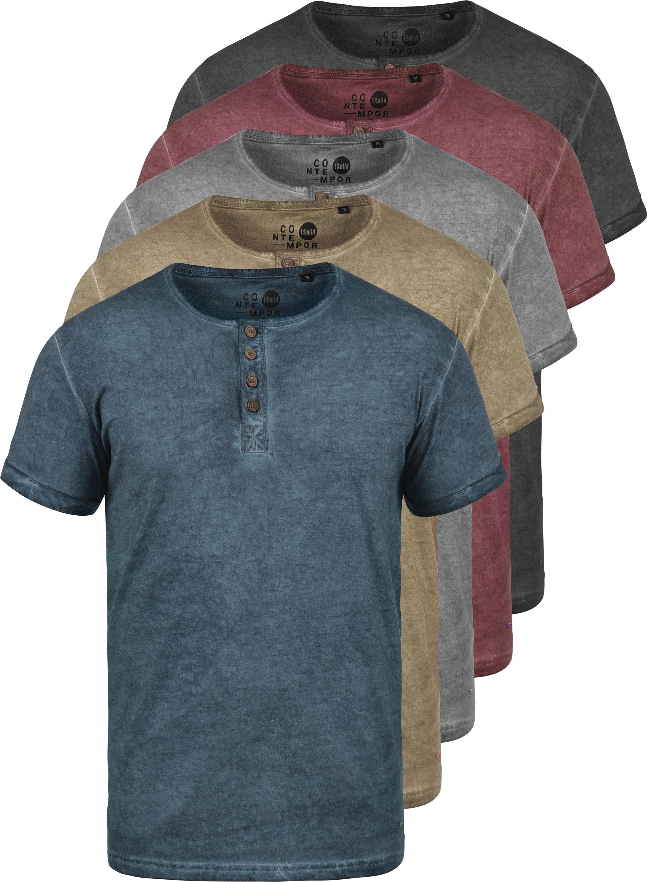 !Solid Rundhalsshirt SDTihn Kurzarmshirt mit Brusttasche