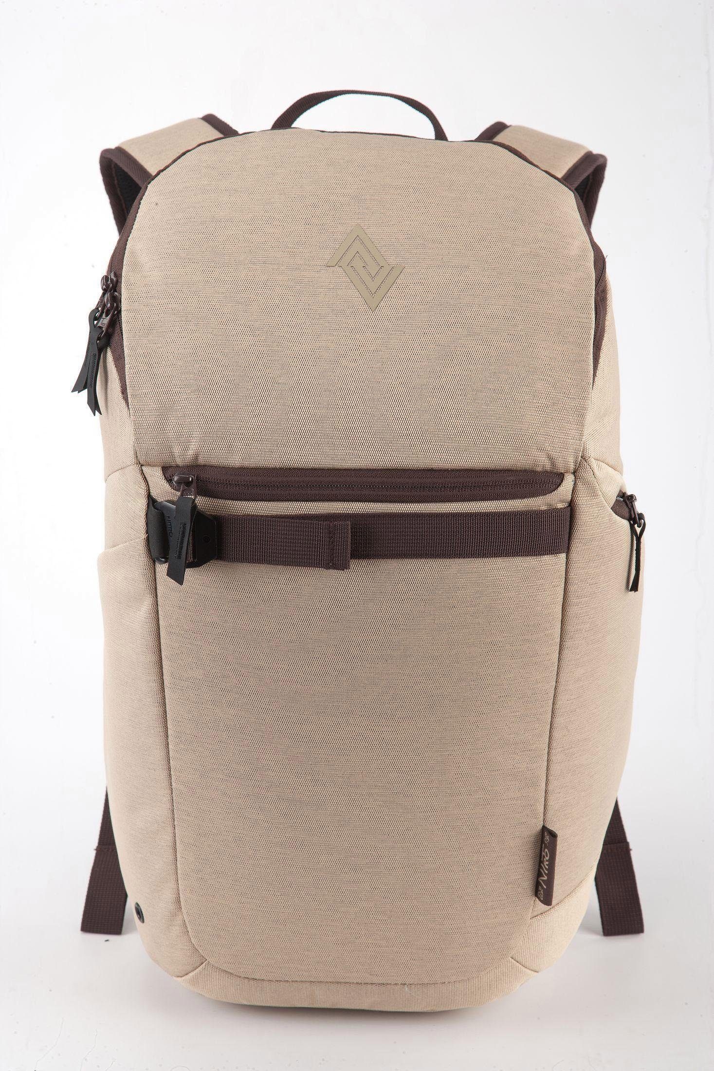 NITRO Freizeitrucksack Nikuro, Almond, mit Tablet und Laptopfach