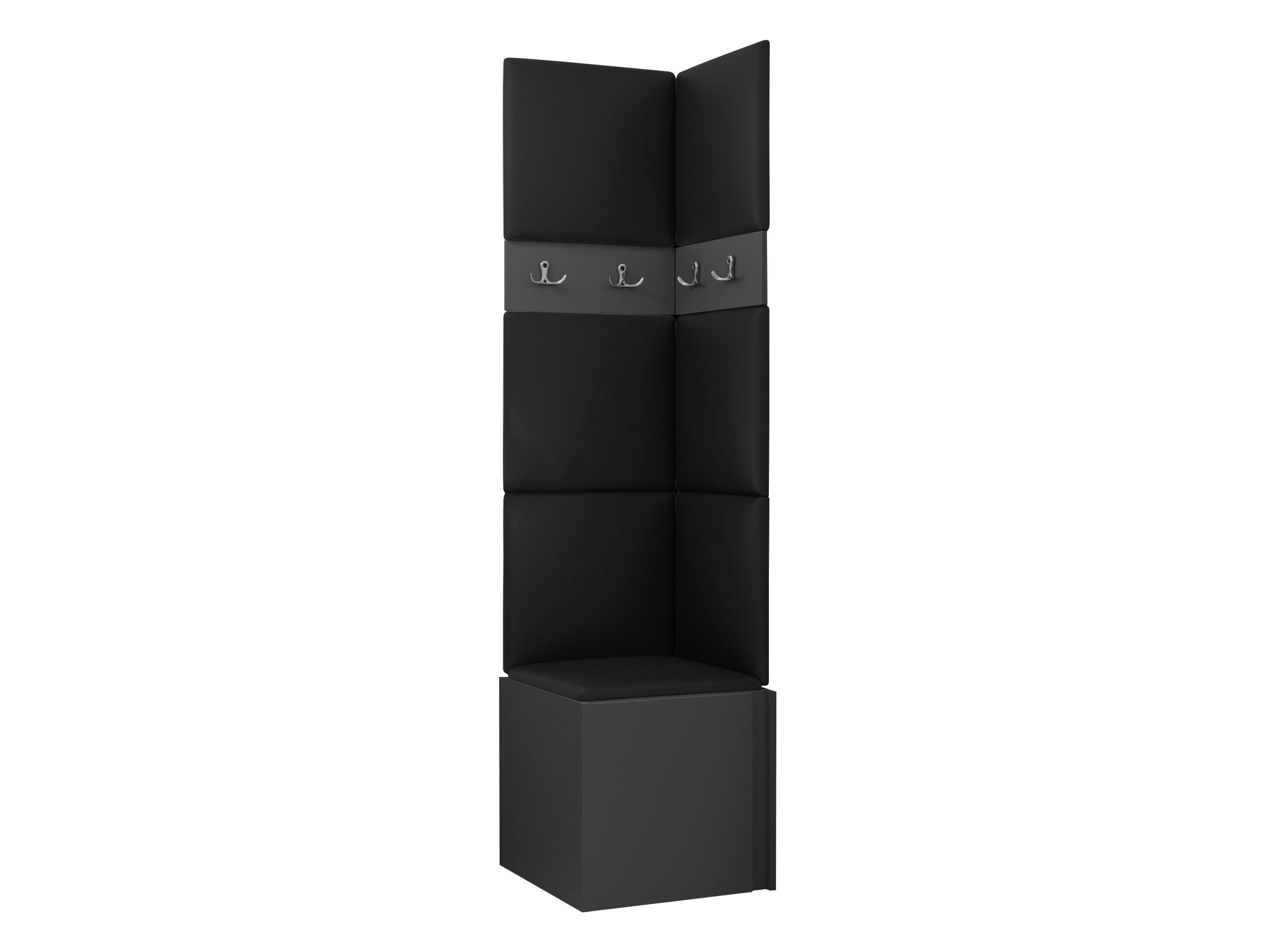 MIRJAN24 Garderoben-Set Orion XXI, (Komplett-Set, Schuhschrank, 2x Kleiderhakenbrett, Paneel 7x 42x42), Auswahl aus Fronten und Polsterplatten