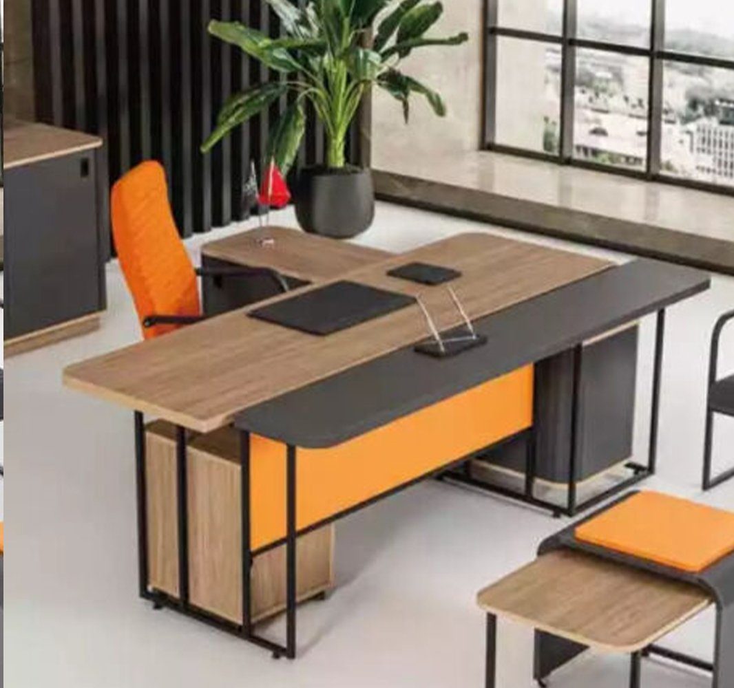 Arbeitzimmer Office Europe Büro In Moderne Made Designer Eckschreibtisch Braun Möbel, Neu Eckschreibtisch JVmoebel