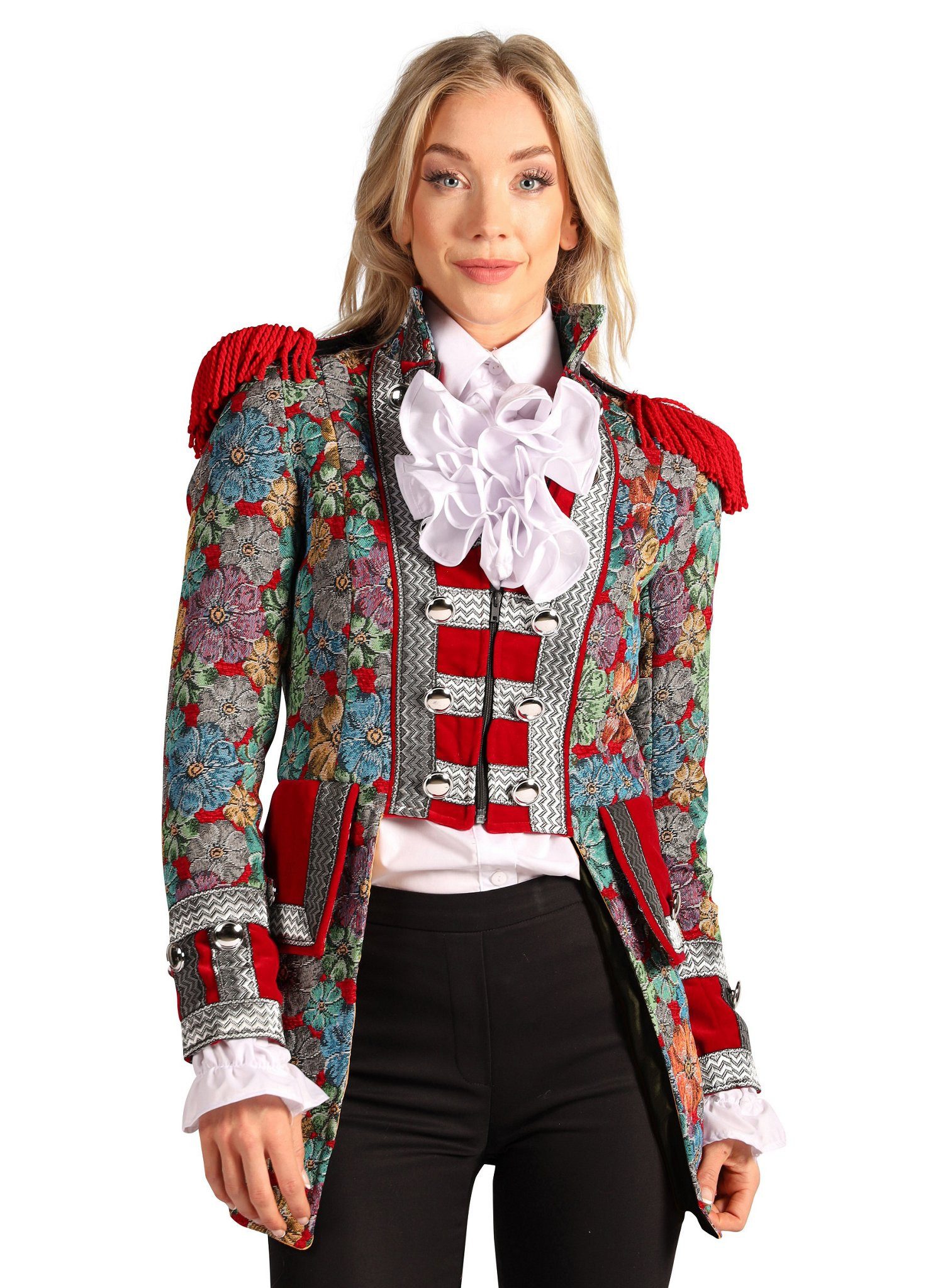 thetru Kostüm Karnevalsgarde Damenjacke floral, Hochwertige Uniformjacke fü günstig online kaufen