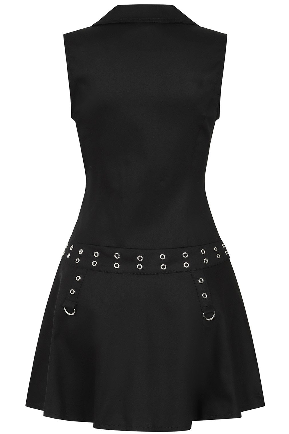 Banned Minikleid Astrid Goth Punk Skater Ösen Nieten Schnallen günstig online kaufen
