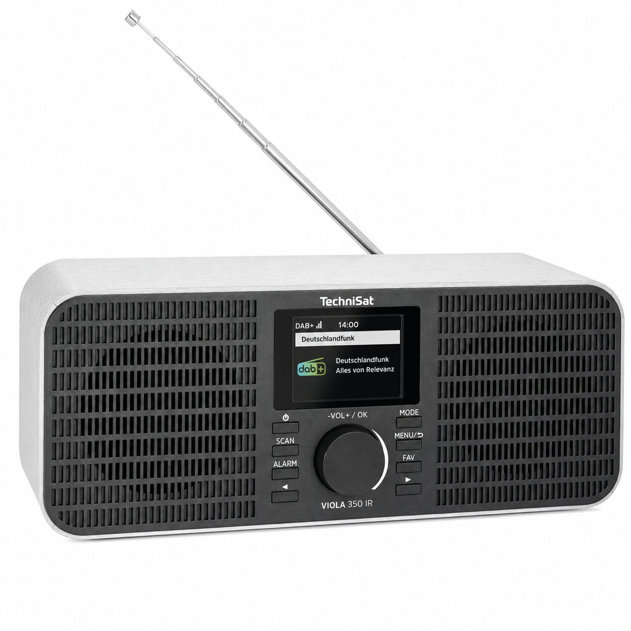 TechniSat VIOLA 350 IR Internet-Radio (Digitalradio (DAB), Internetradio, FM-Tuner mit RDS, 16 W, Bluetooth, dimmbares 2,4 Zoll Farbdisplay, AUX in, Kopfhöreranschluss) von Technisat
