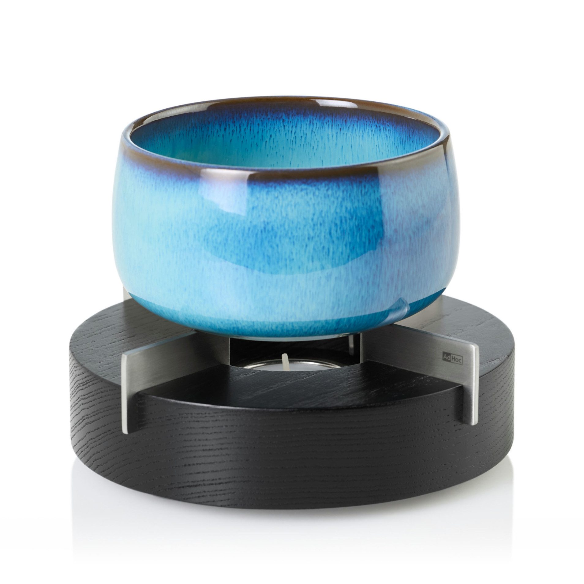 AdHoc Stövchen TUTO, (1-tlg), Speisewärmer und Kannenstövchen aus Holz & Edelstahl 16 cm