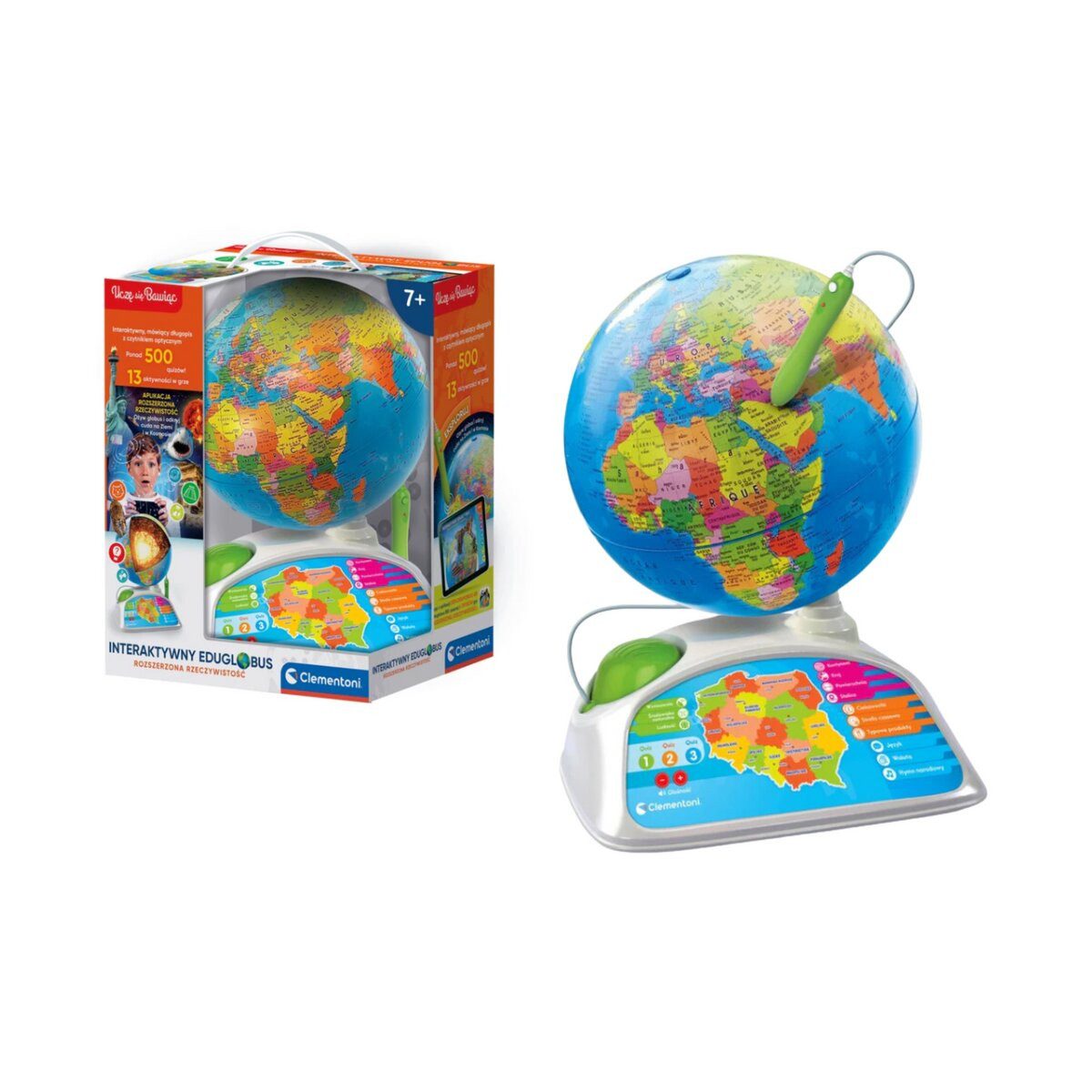 Clementoni® Spielzeug-Auto Interaktiver Globus für Vorschulkinder Polnische Sprache