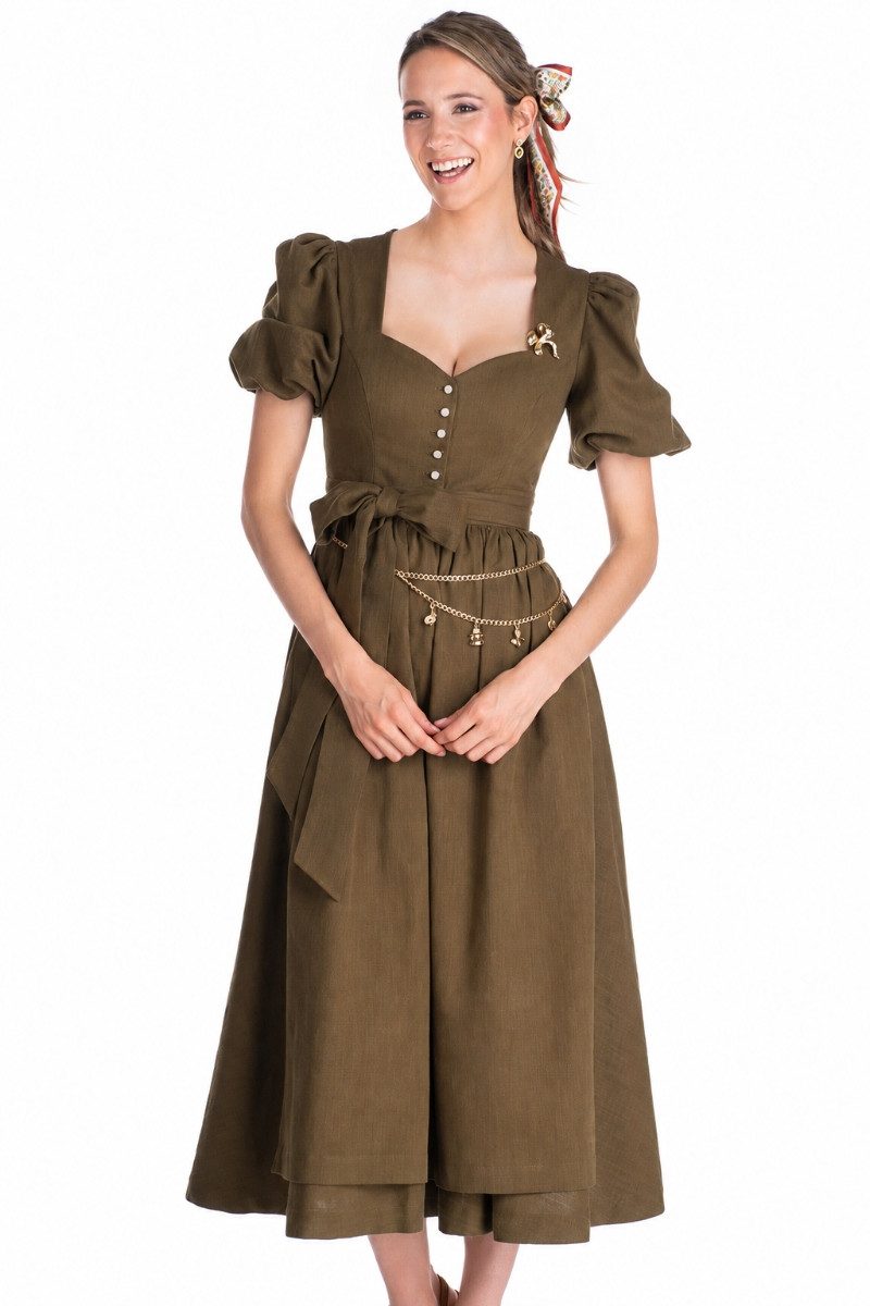 Madame Marie Dirndl Dirndl lang 2tlg. - ISALUNA - oliv