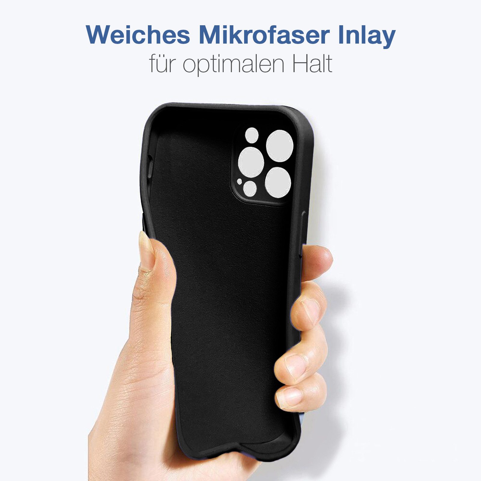 Tec-Expert Handyhülle SoftGrip Cover Hülle für Apple iPhone 13 Pro Max, Handy Case Bumper integrierter Kameraschutz flexibel