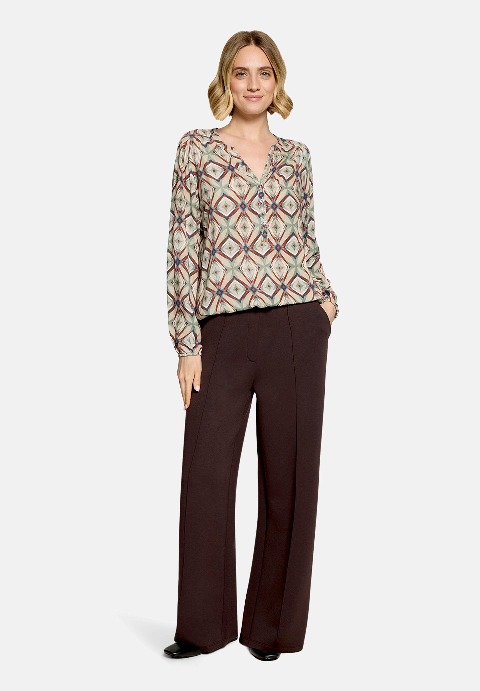 Cartoon Schlupfbluse Damen mit Muster
