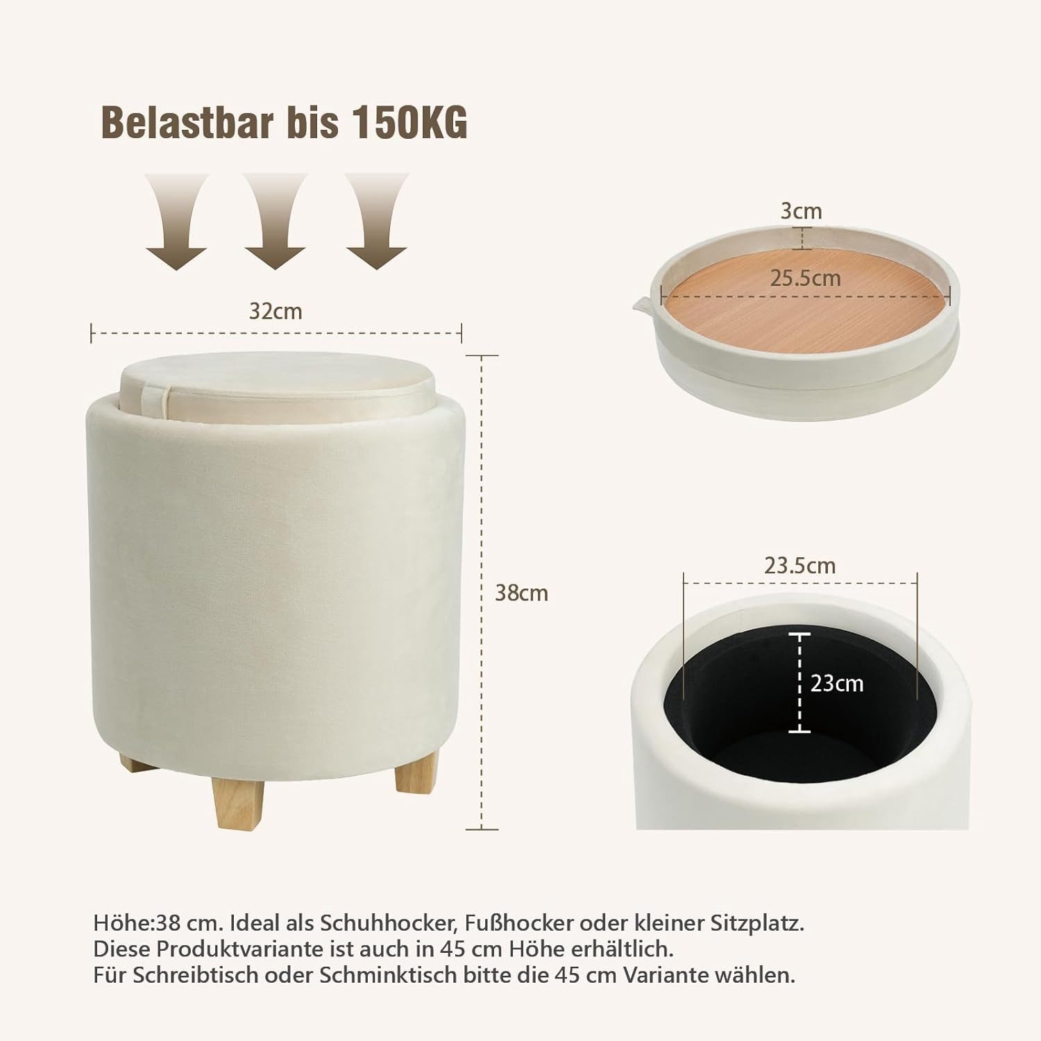 Zedelmaier Sitzhocker mit Stauraum, Schuhbank, klappbare Sitztruhe, Fußbank günstig online kaufen