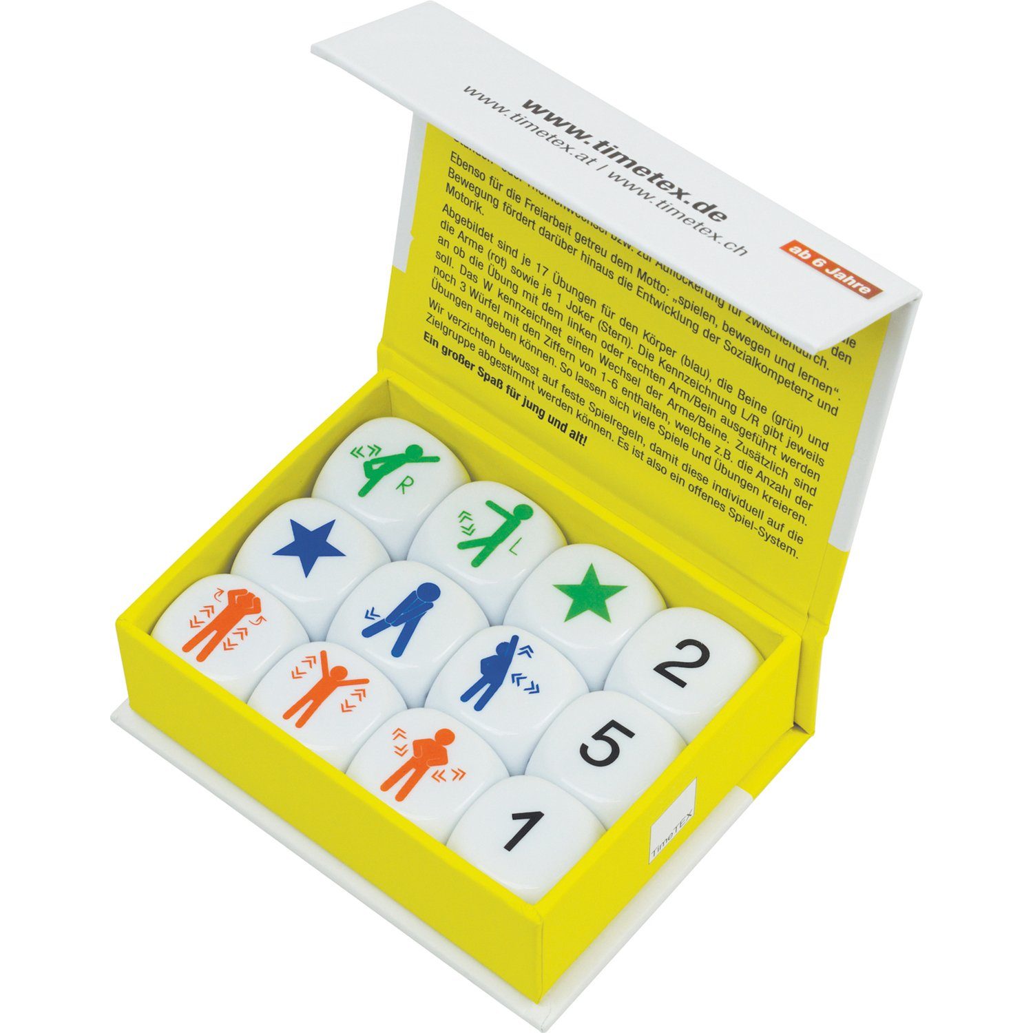 EDUPLAY Lernspielzeug Bewegungswürfel (12-St)
