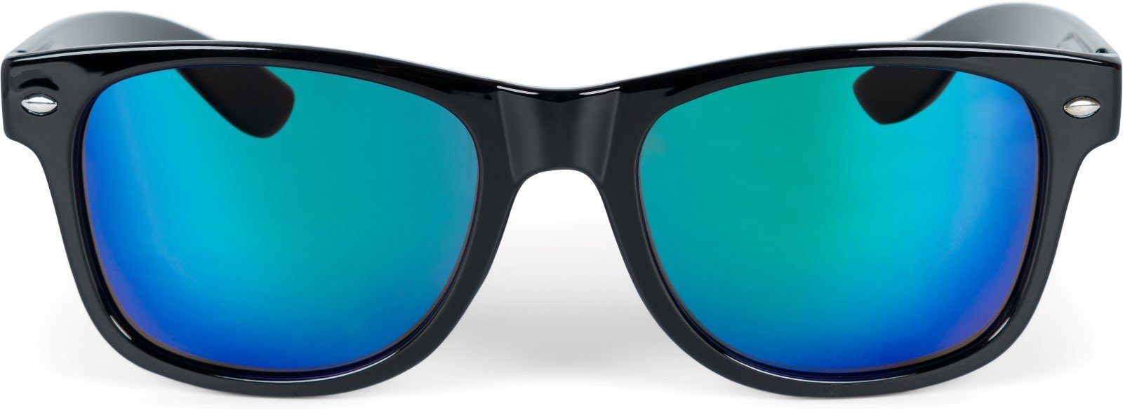 styleBREAKER / Gestell Glas Grün-Blau (1-St) Schwarz verspiegelt Sonnenbrille Polarisiert