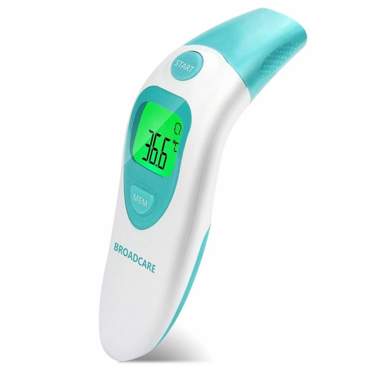 Broadcare Fieberthermometer Stirnthermometer Ohrthermometer Infrarot Thermometer, Für alle Altersgruppen geeignet, LCD Display, automatische Abschaltung