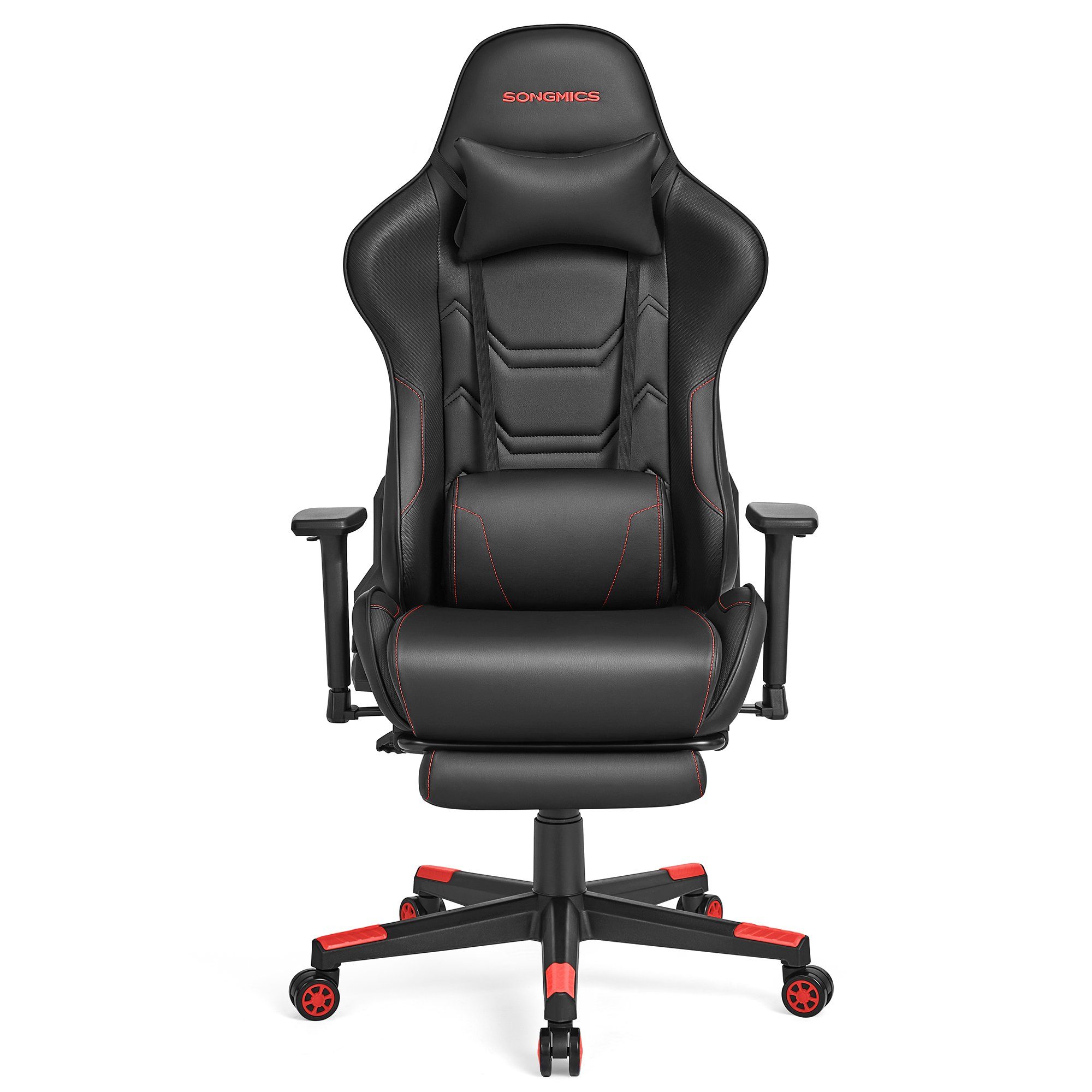 SONGMICS Gaming-Stuhl, Bürostuhl, ergonomisch, Kopfkissen, bis 150 kg belas günstig online kaufen