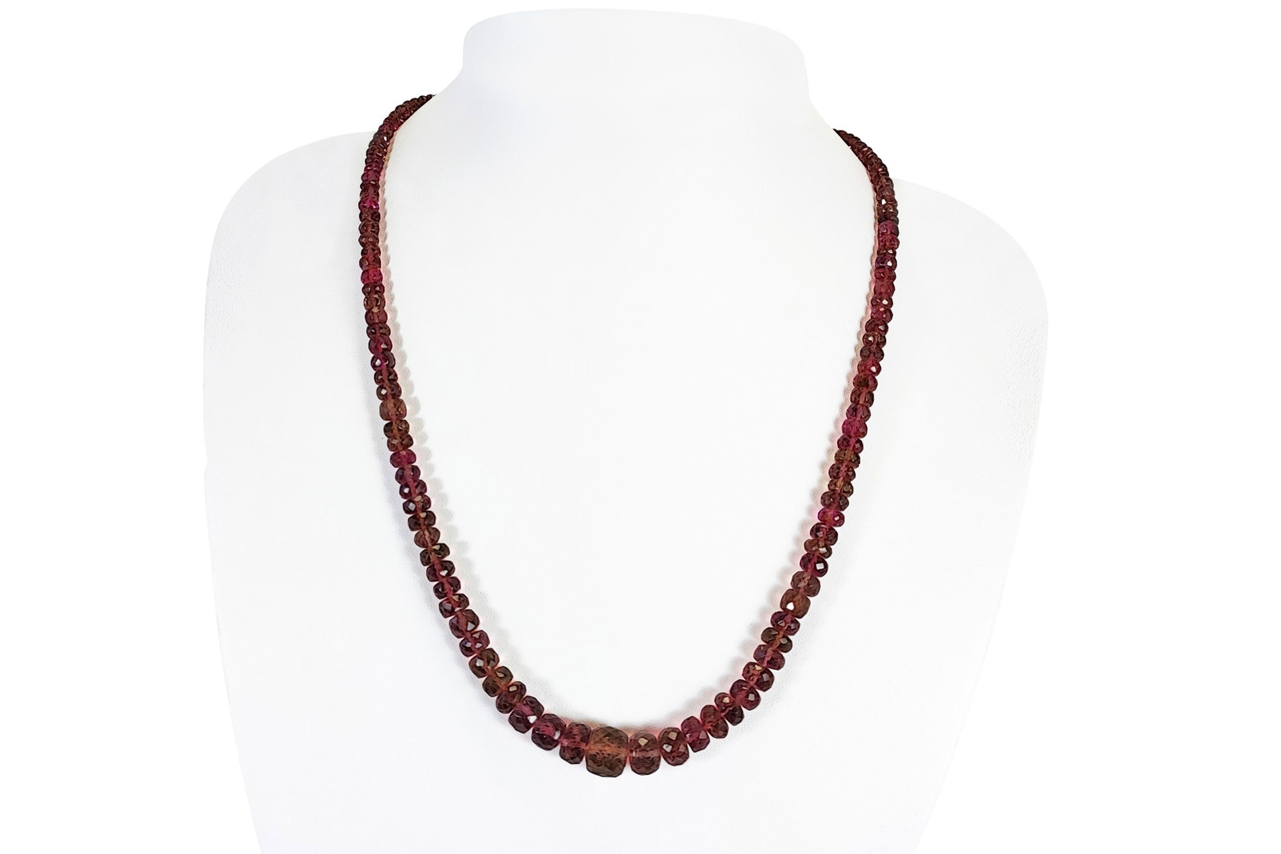 Collier mit Turmalin pink (Rubellit) im Facettenschliff Gelbgold 585