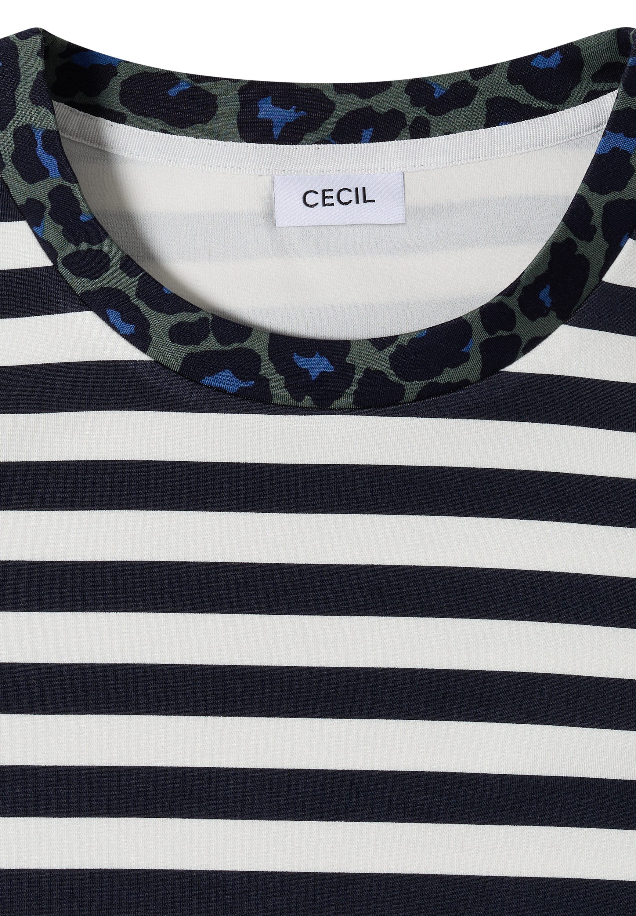 CECIL T-Shirt mit Animal-Print Details, Softer Viskosemix, Rundhals – Bild 2 von 5