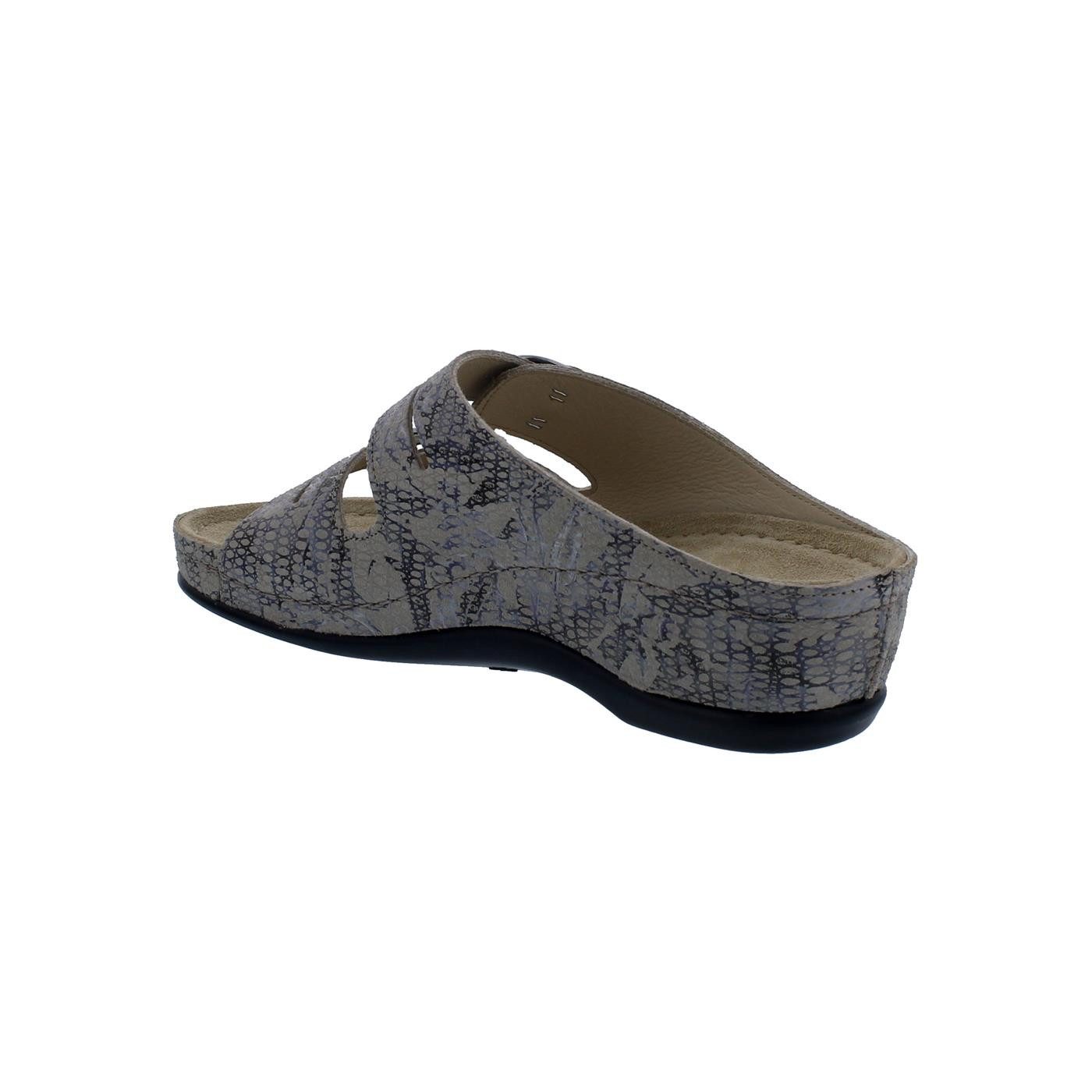 BERKEMANN Berkemann Lüneburg Pantolette, Nubukleder Abstrakt, Multi / Hell, Weit Pantolette