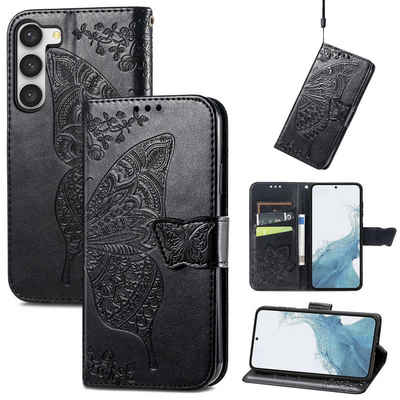 König Design Handyhülle Samsung Galaxy S23 Ultra, Schutzhülle Schutztasche Case Cover Etuis Wallet Klapptasche Bookstyle