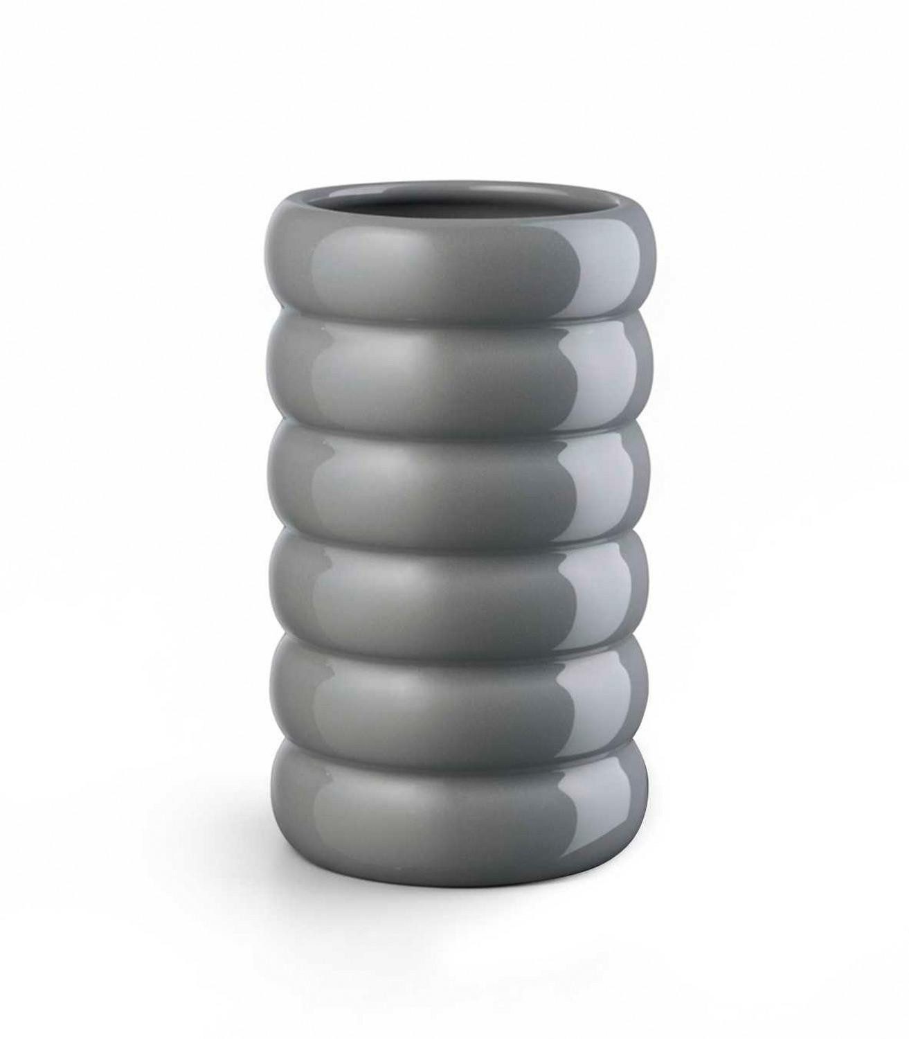 ASA SELECTION Tischvase Vase LOOPY, Grau, Ø 10 x H 21 cm, (1 St), Steingut