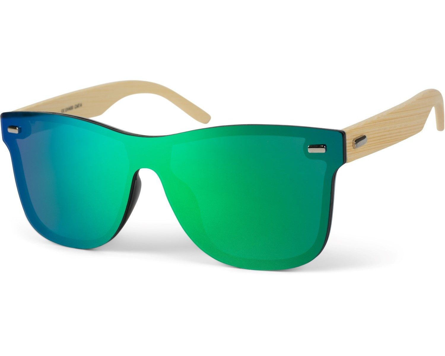 Sonnenbrille Monoglas Nerd Sonnenbrille Bambus Bügel