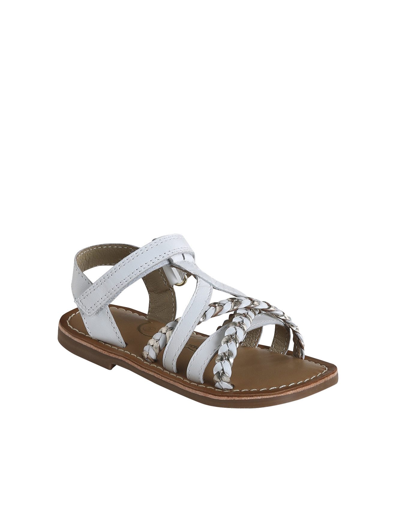 vertbaudet Kinder Leder-Sandalen mit Anziehtrick Sandale Anziehtrick