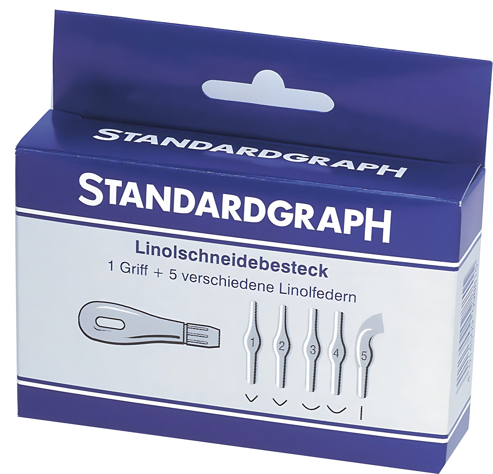 STANDARDGRAPH Linolplatte Standardgraph Linolfedern 5 St. mit Griff Pack