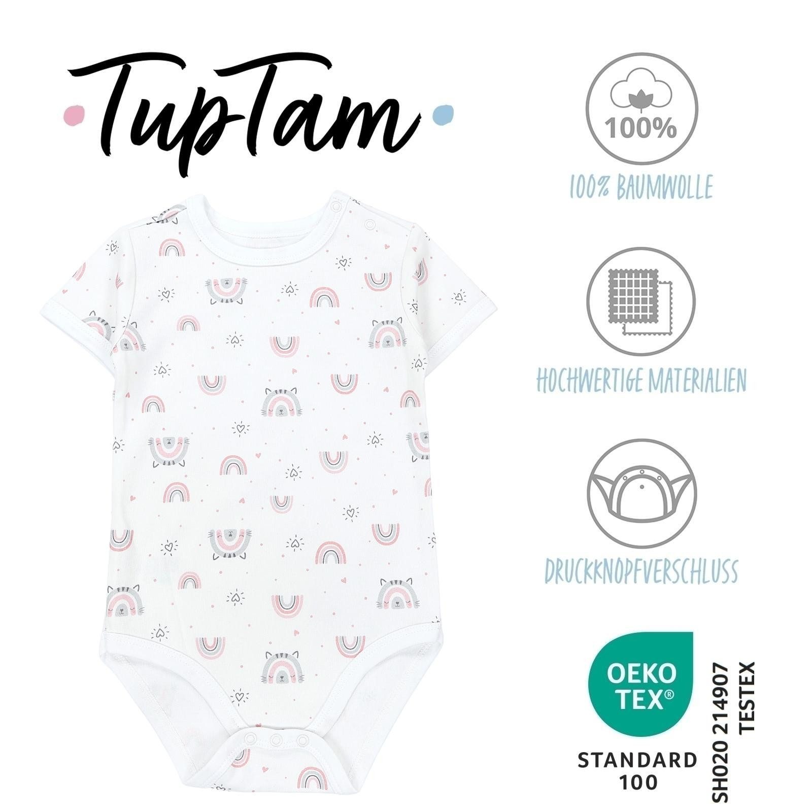 TupTam Kurzarmbody TupTam Unisex Baby Kurzarm Body mit Aufdruck Spruch 5er Pack