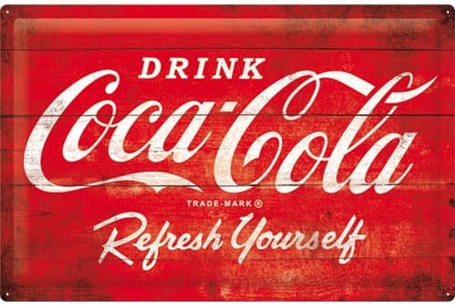 Nostalgic-Art Metallschild Blechschild 40 x 60 cm - Coca-Cola - Logo Red Re günstig online kaufen