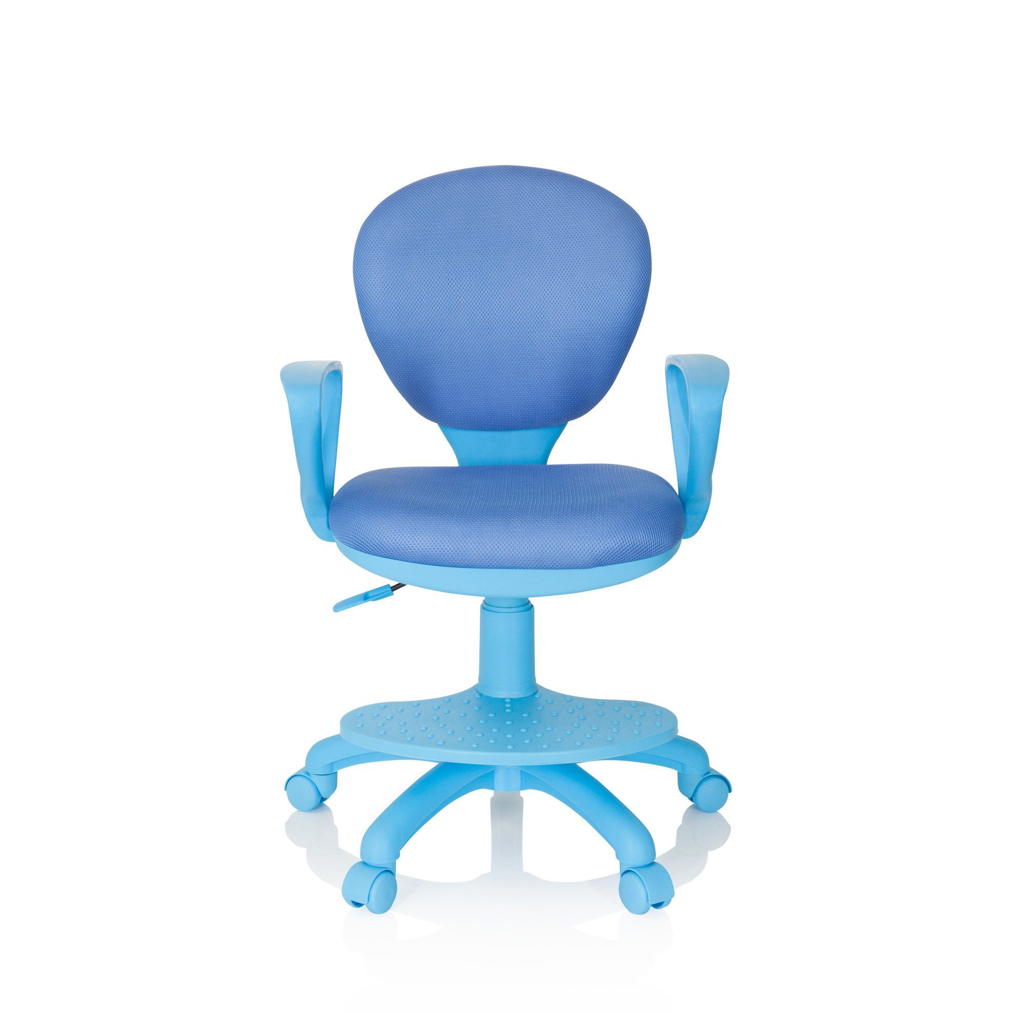 hjh OFFICE Drehstuhl Kinderdrehstuhl KID COLOUR Stoff mit Armlehnen (1 St), mitwachsend, ergonomisch Blau