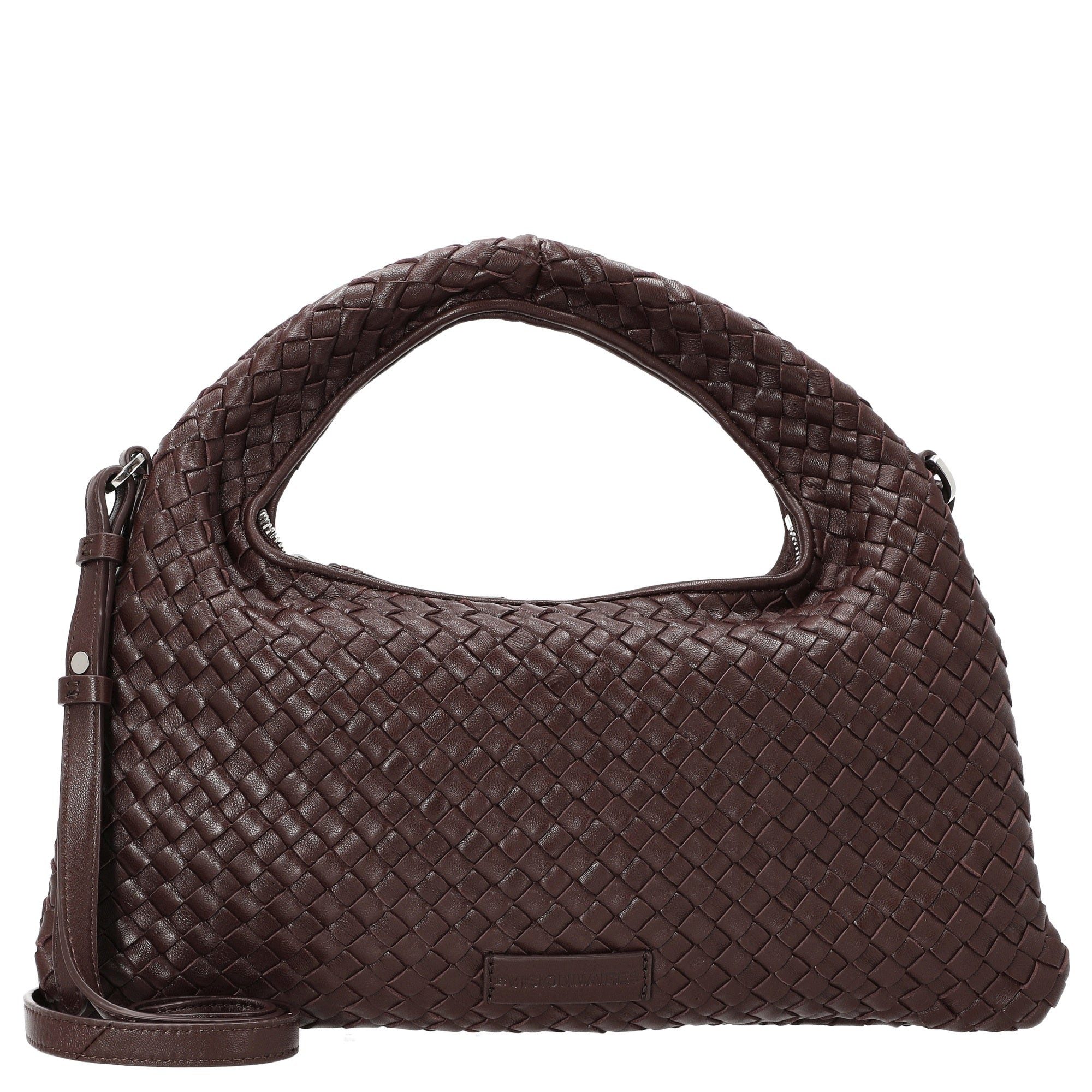 Les Visionnaires Handtasche Sadie Weave Silky - Henkeltasche (aubergine)