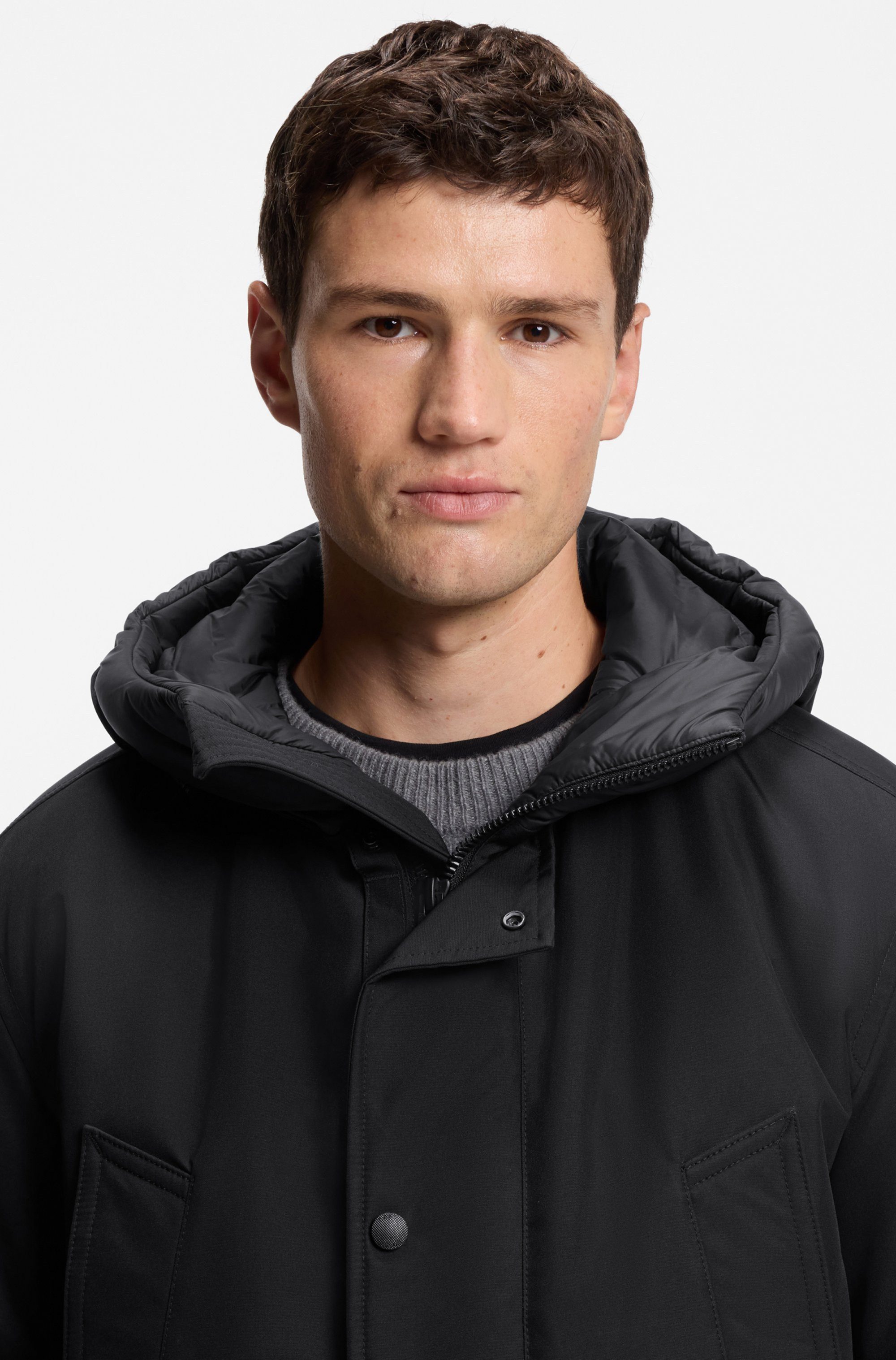 BOSS ORANGE Parka Osiass relaxed fit, mit wattierter Kapuze, verdeckter Rei günstig online kaufen
