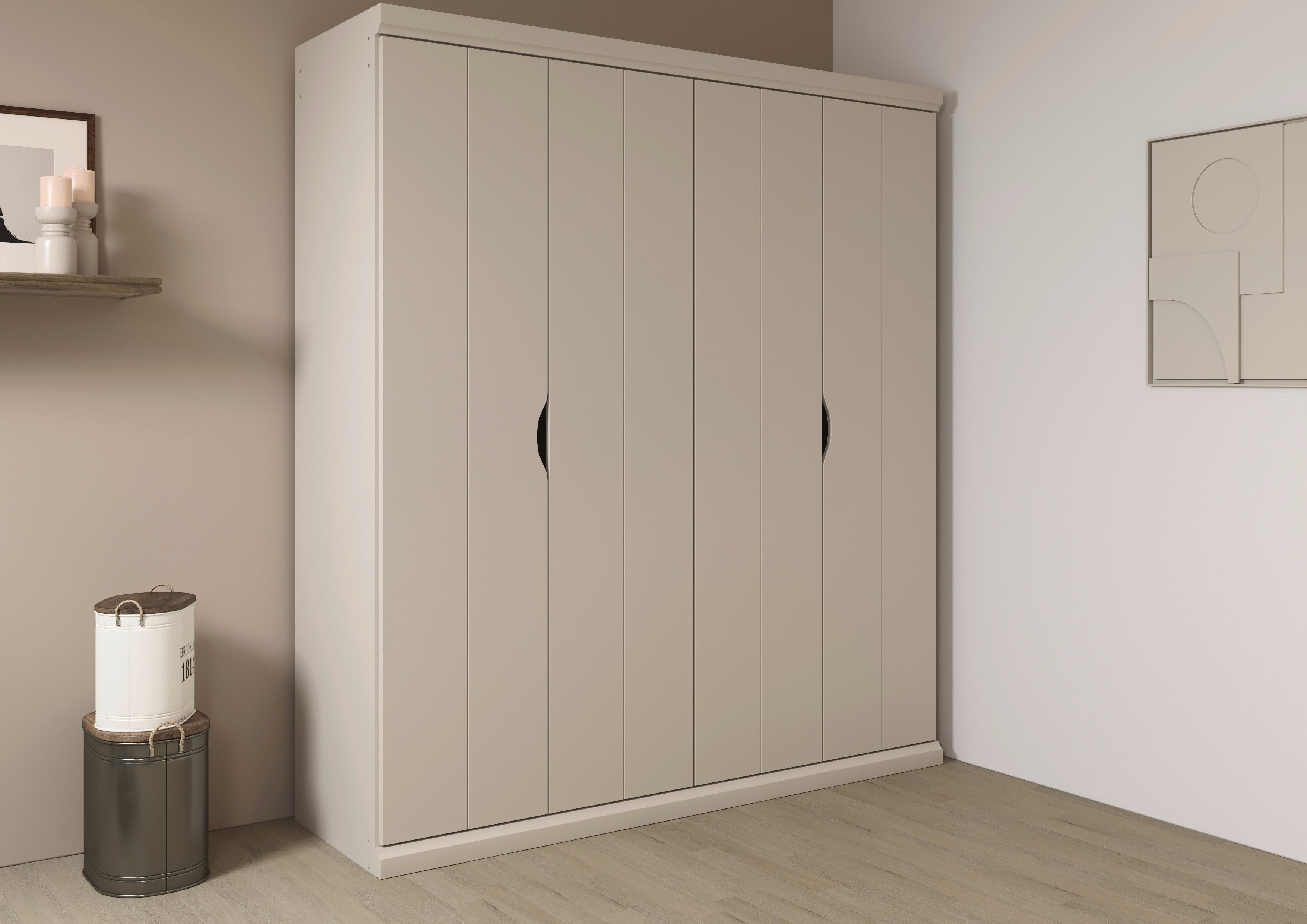 rauch Kleiderschrank Drehtürenschrank Schrank Garderobe Wäscheschrank Schlafzimmer MARLENE (3 verschiedene Ausstattungen BASIC/CLASSIC/PREMIUM (inkl. SOFT-CLOSE) in 3 Breiten 91/136/181 cm im Landhaus-Stil MADE IN GERMANY