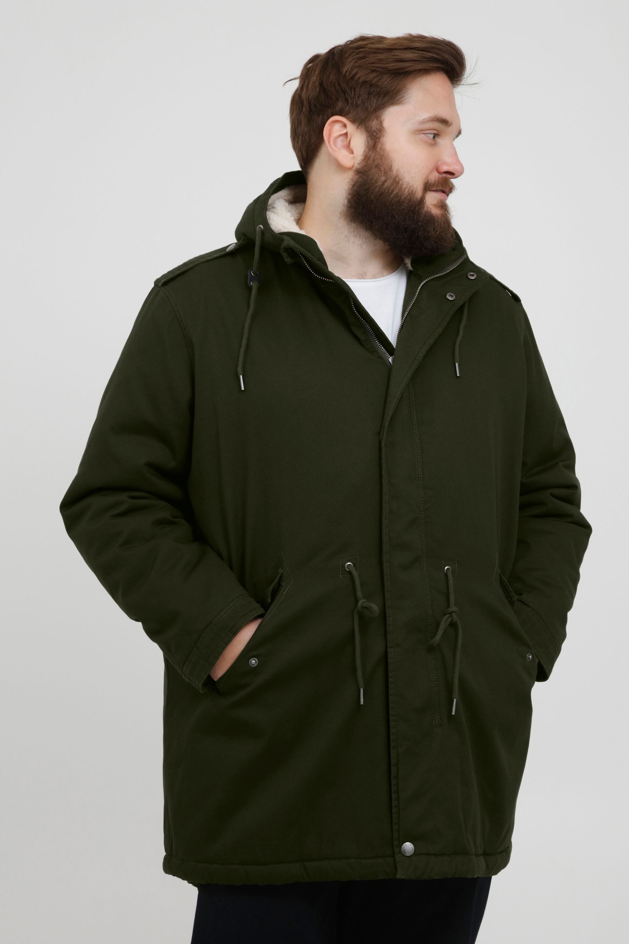 !Solid Parka SDDarnell Big & Tall Schicker Parka in großen Größen