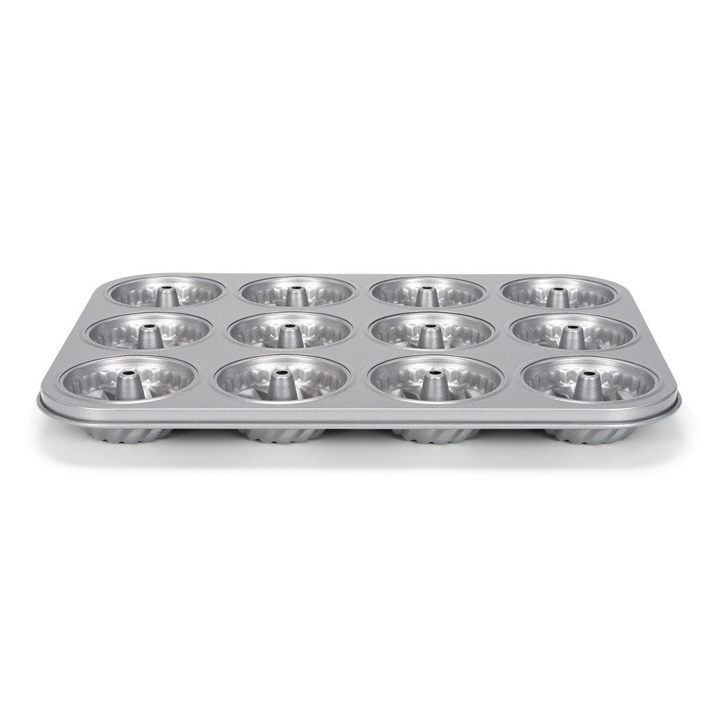 patisse Gugelhupfform 03682, Silver Top Mini Gugelhupfbackform, 35x26cm, mit 12 Mulden zum Backen von leckeren Gugelhupfen