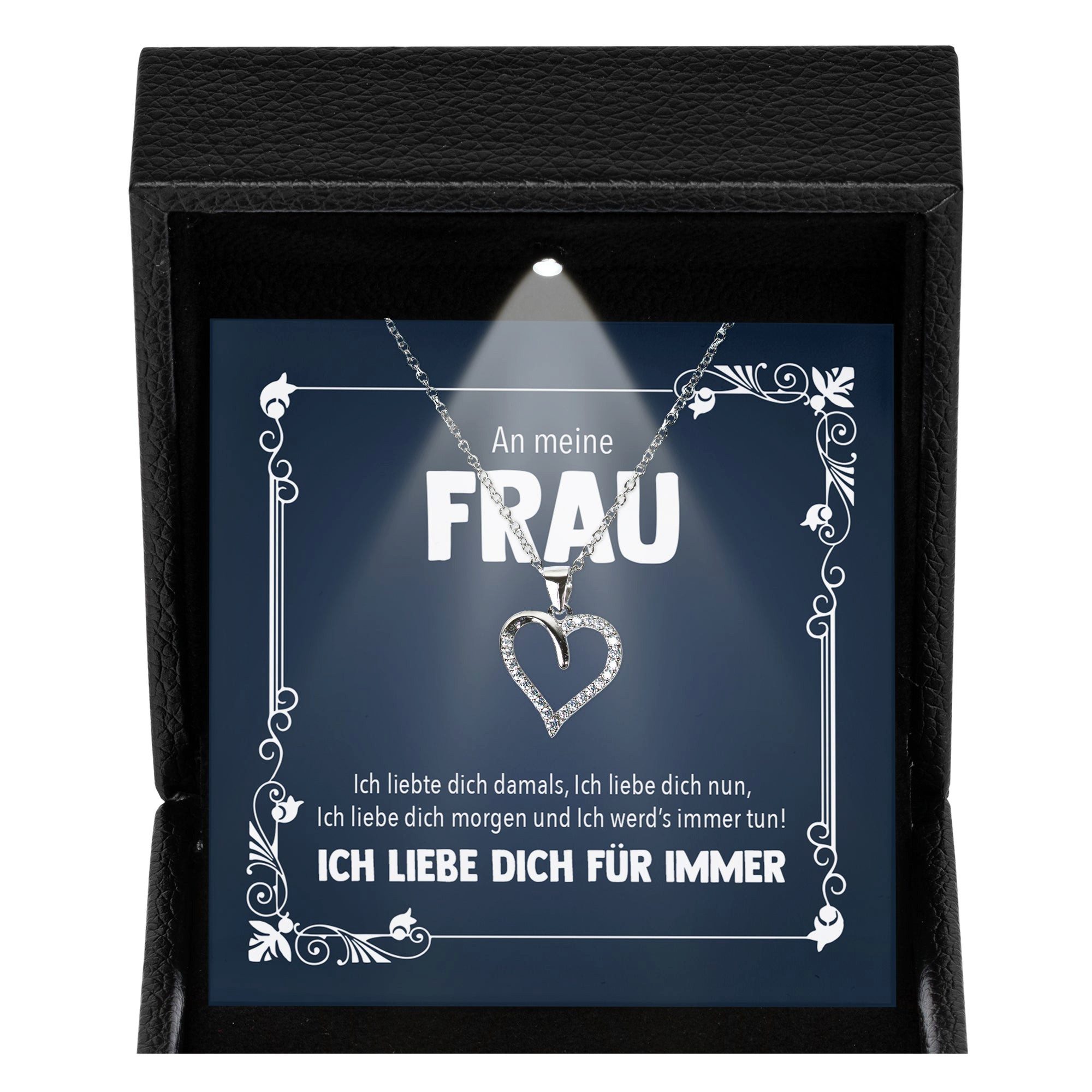 Valentinstagsgeschenk 22Feels Schmuckset Ehefrau Geschenk Hochzeitstag Frauen Schmuck Valentinstag Halskette (Geschenkset), Silber 925/000, Geschenkse